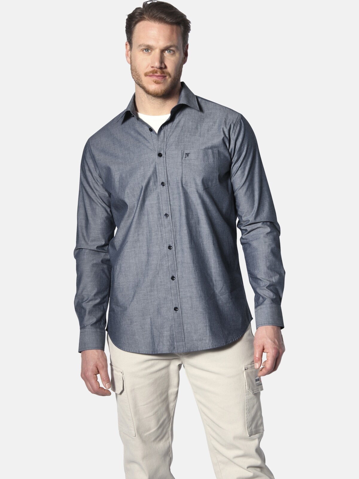 Jan Vanderstorm Langarmhemd "Doppelpack Hemd ULFE" 2 in zwei Farben günstig online kaufen