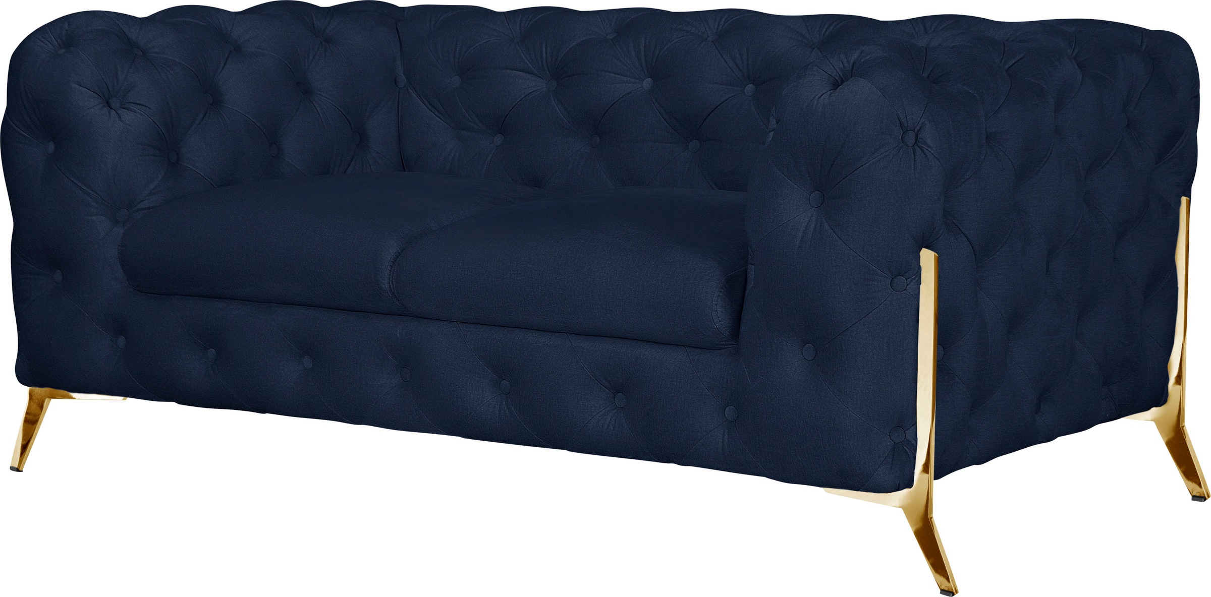Thumbnail - Home affaire Chesterfield-Sofa "Amaury" aufwändige Knopfheftung, moderne Chesterfield Optik, Fußfarbe wählbar
