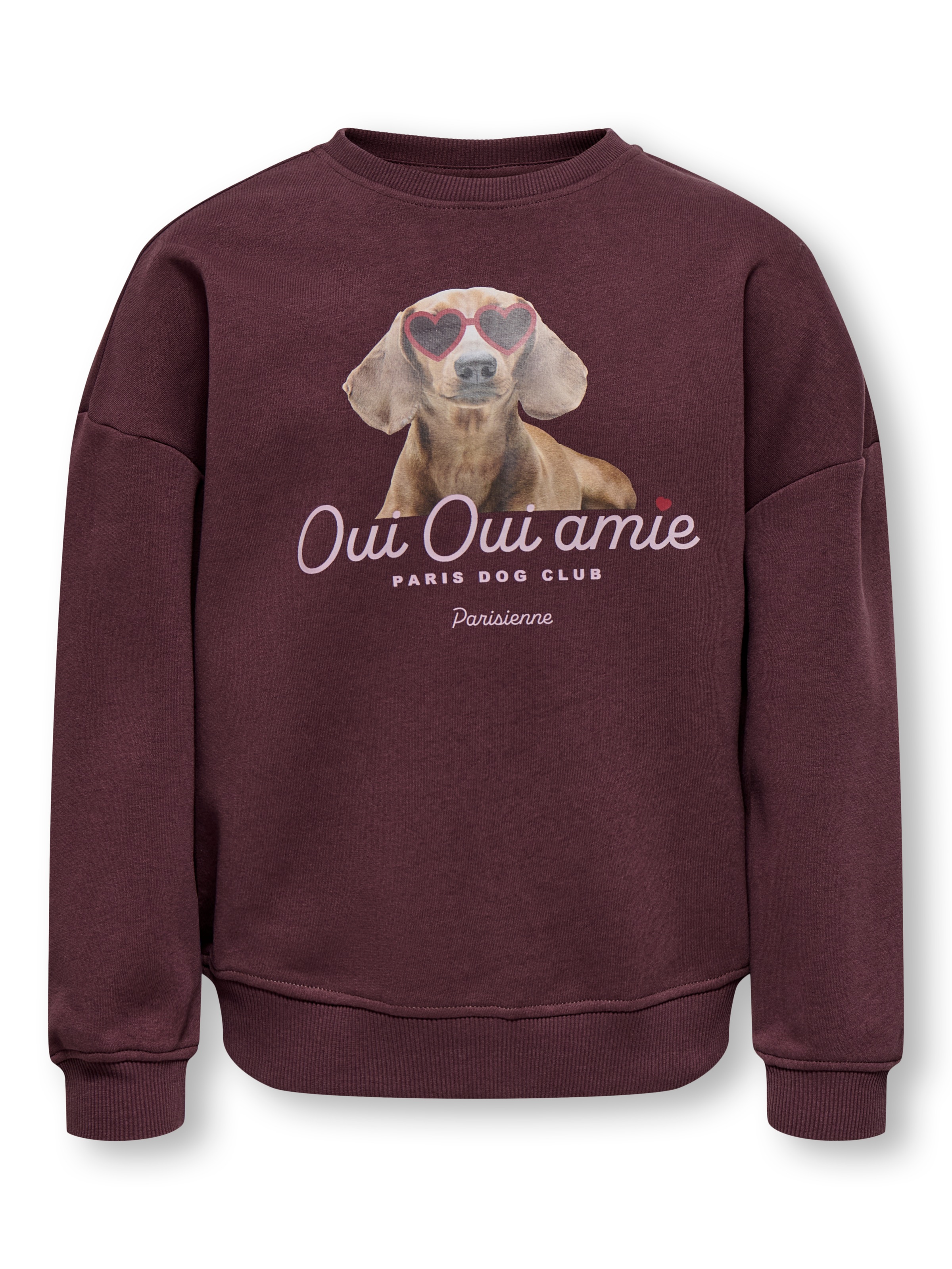 KIDS ONLY Sweatshirt »KOGBILA L/S OVZ PRINT O-NECK SWT NOOS«, Baumwollmischung, oversize
