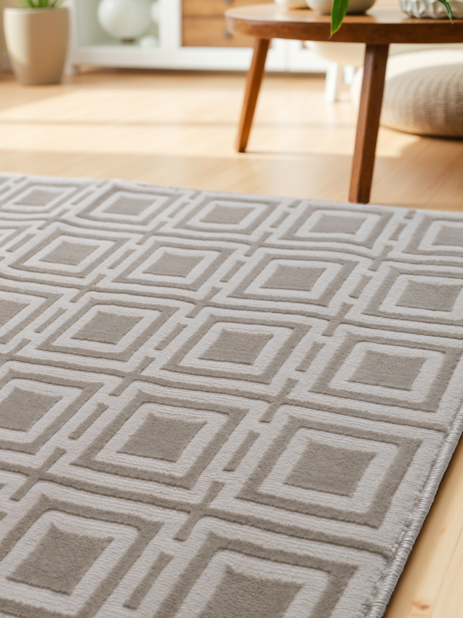 ELLE DECORATION Designteppich »Howlite«, rechteckig, 9 mm Höhe, Wohnzimmer, Schlafzimmer, Läufer, Hoch-Tief Effekt, Flur, Glanz