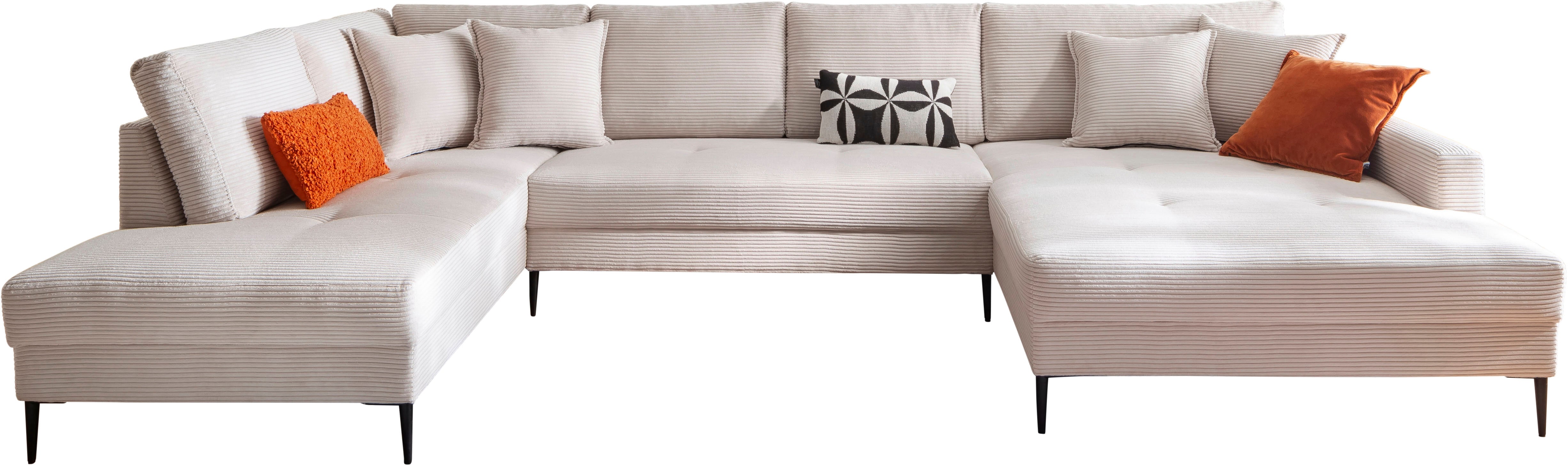 OTTO home Wohnlandschaft "Summer" U-Form, B: 360cm in Cord & Struktur