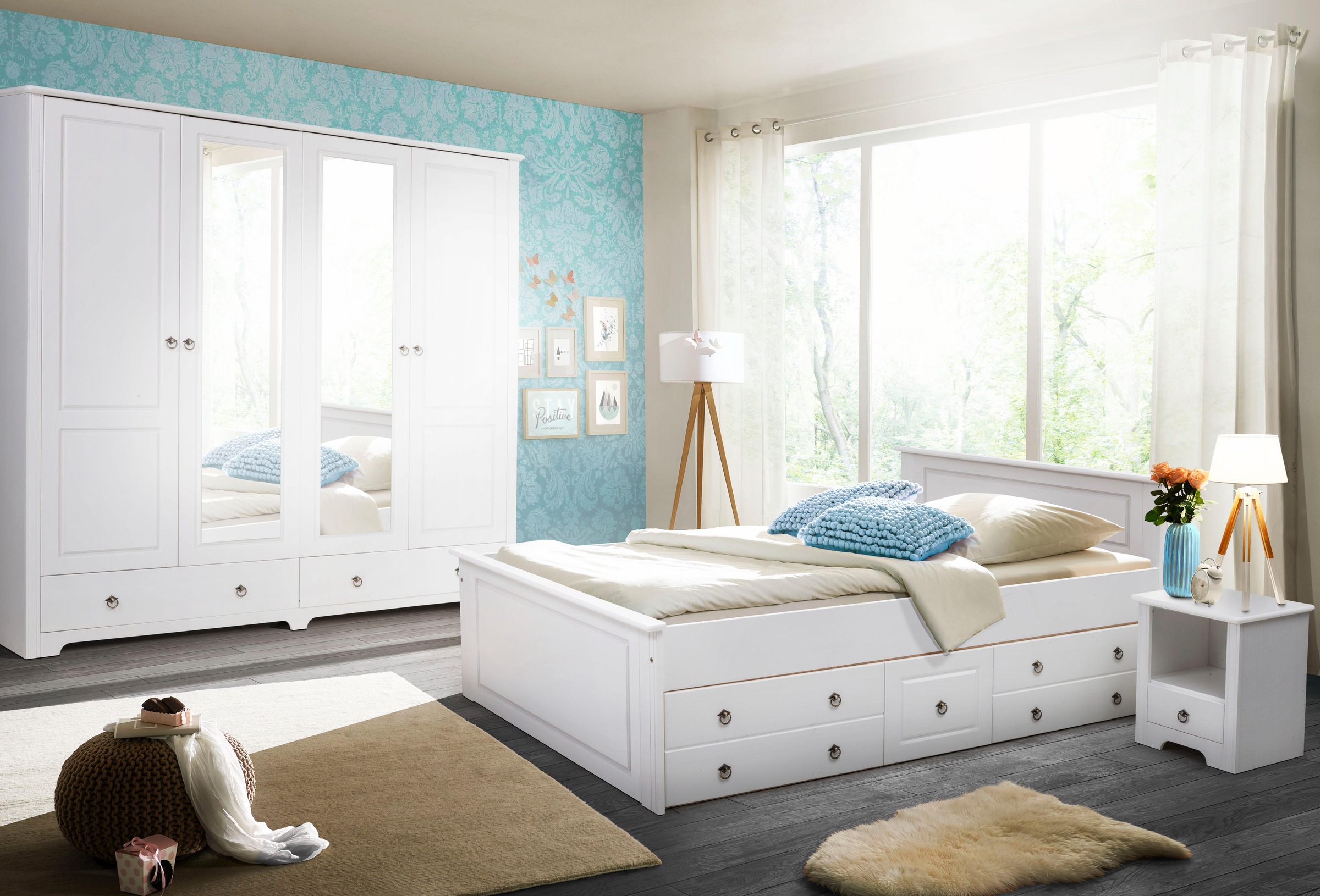 OTTO home Nachtkonsole "Hugo" Nachttisch mit 1 Schublade, aus massiver Kief günstig online kaufen