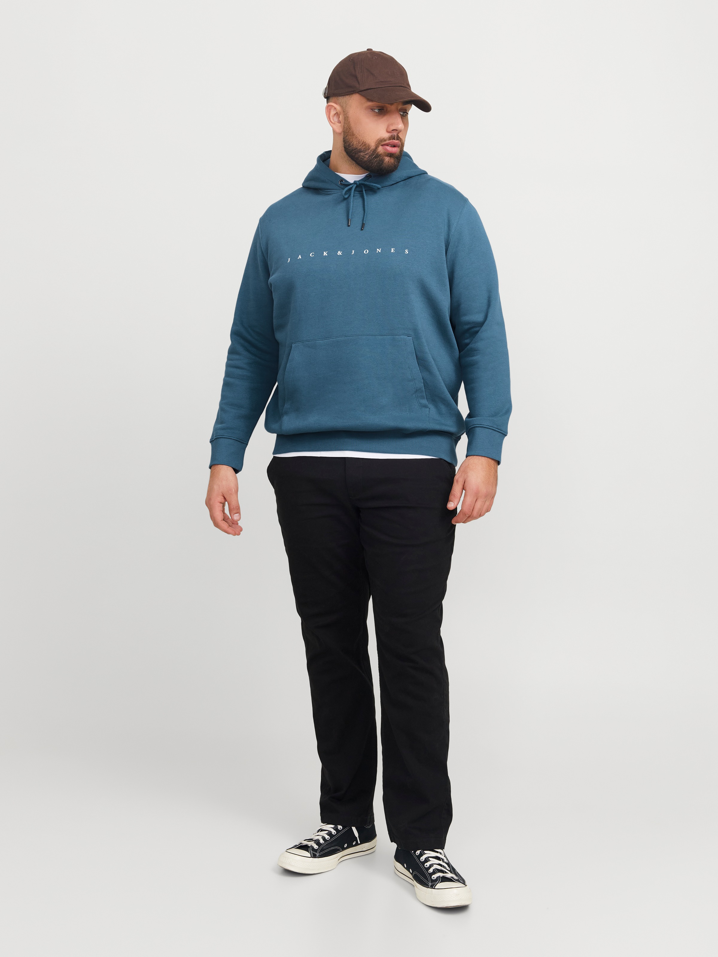 Jack & Jones PlusSize Kapuzensweatshirt »JJESTAR JJ SWEAT HOOD NOOS PLS«, mit Kängurutasche