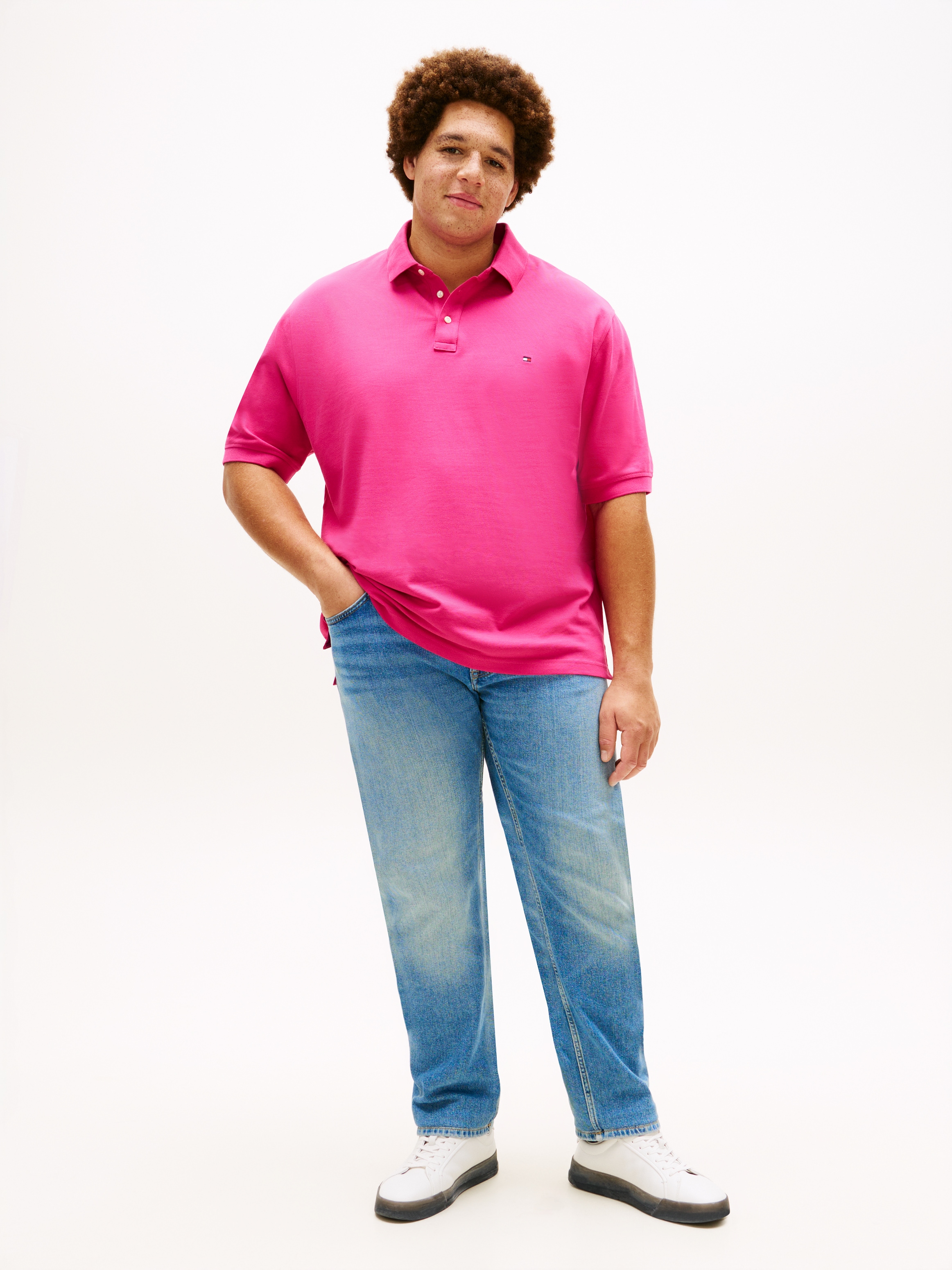 Thumbnail - Tommy Hilfiger Big & Tall Poloshirt "BT -1985 REGULAR POLO -B" elastisch, Regular Fit, Tommy Hilfiger-Branding