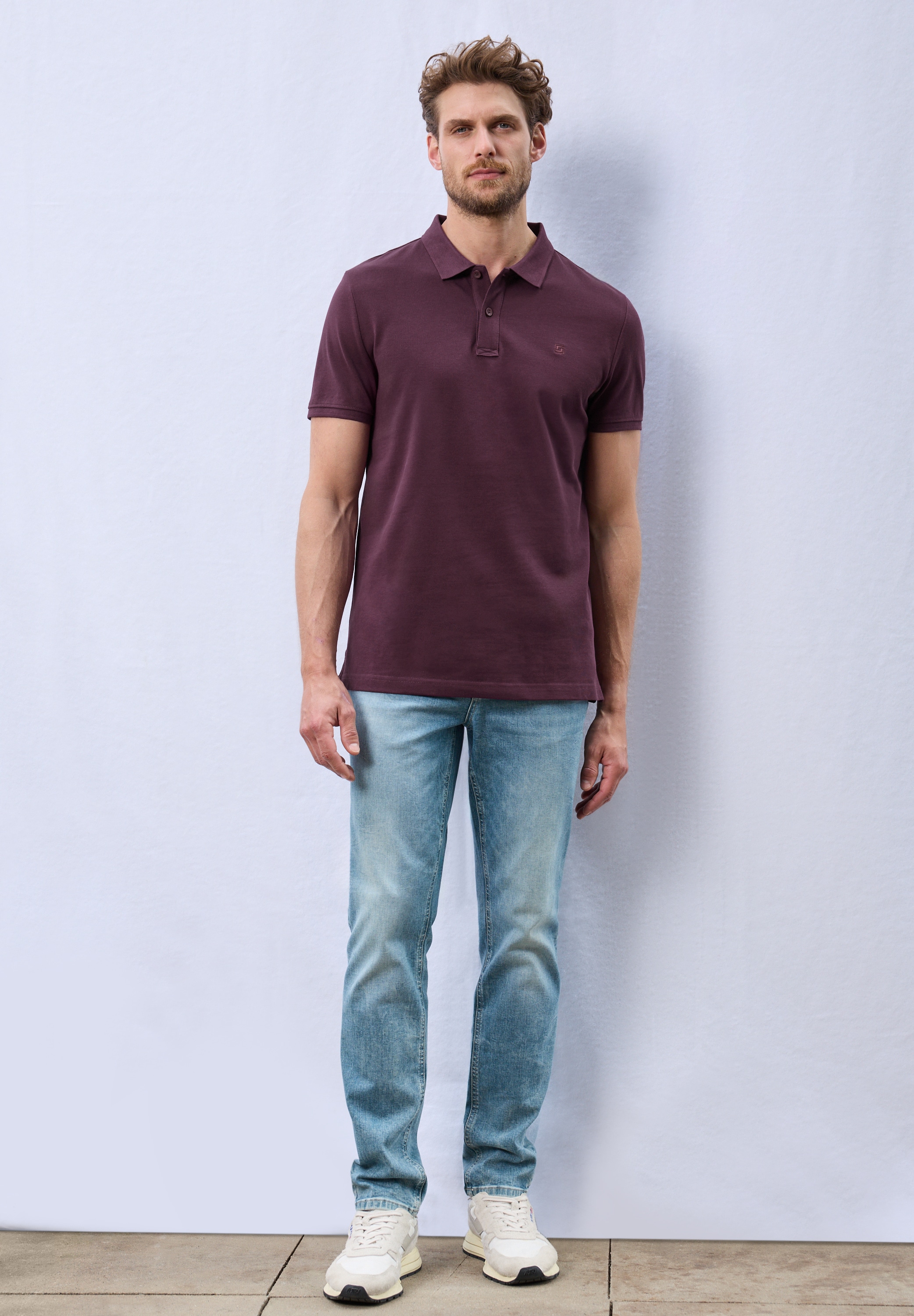 STREET ONE MEN Poloshirt, aus reiner Baumwolle