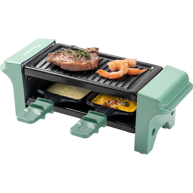 bestron Raclette »AGR102G«, 2 St. Raclettepfännchen, 350 W, für 1 bis 2  Personen, mit zwei Pfännchen und zwei Holzschabern online kaufen | BAUR