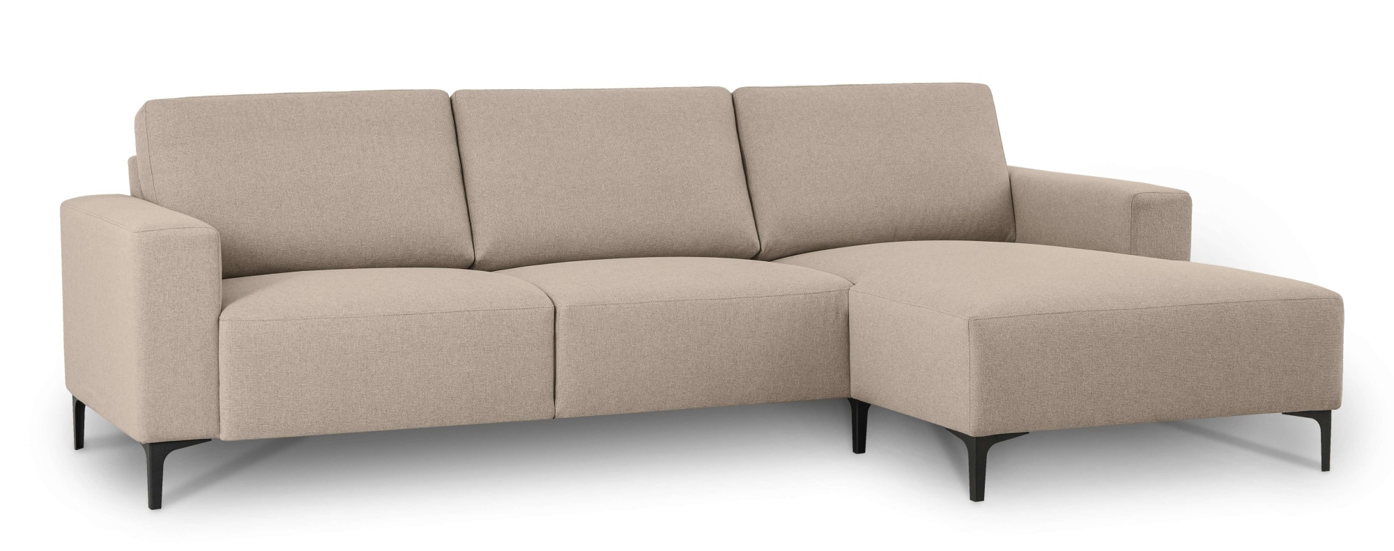 Home affaire Ecksofa »Tournon, L-Form, Breite 262 cm, Webstoff, Chenille«, Designsofa im nordischen Stil, Wellenunterfederung, Metallfüße