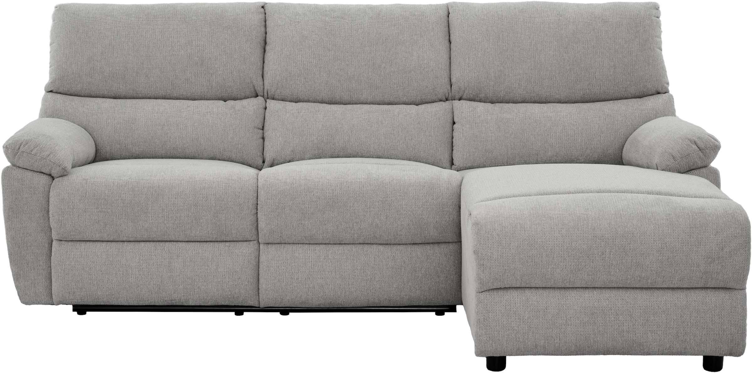 Home affaire Ecksofa »LANNOY, L-Form,  233cm, manuelle u. elektrische Funktion, mit USB A/C,« Liegefunktion 105°-150°, Federkern, Struktur fein