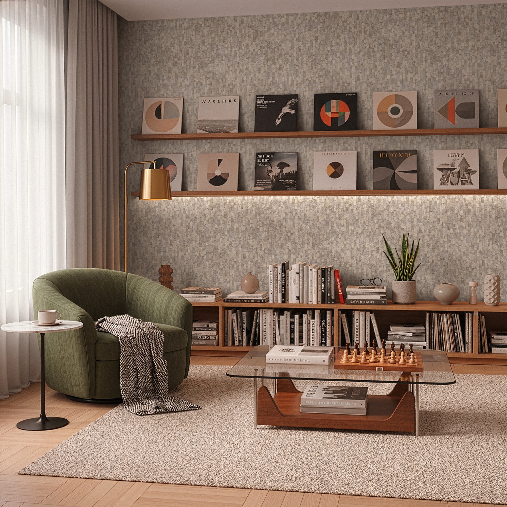 living walls Vliestapete »Vibes & Styles Daniel – Urban Lines Vliestapete« Holz leicht strukturiert Moderne Holzoptik mit feiner Struktur und dezentem Glanzeffekt