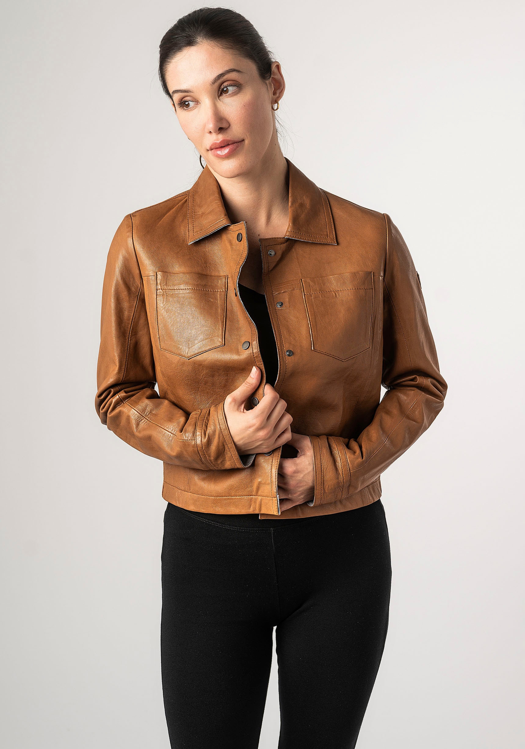 Mauritius Lederjacke »MWLefei«, mit Brusttaschen