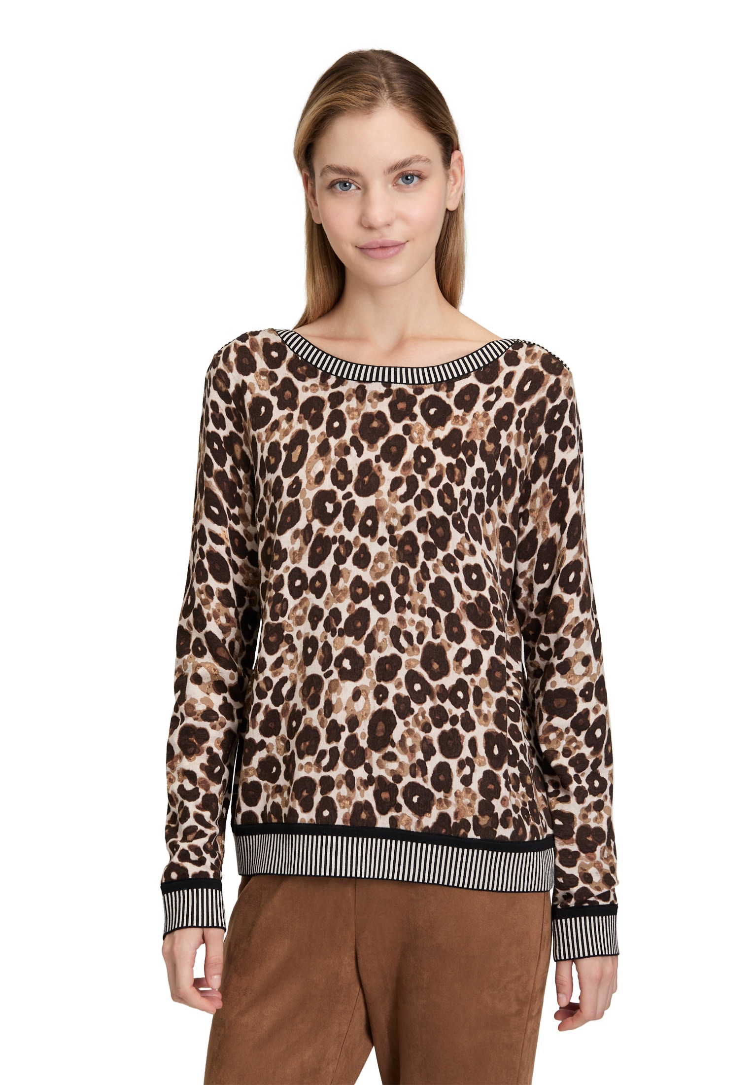 Betty Barclay Strickpullover "Damen Strickpullover mit Animalprint" 1 Stk. günstig online kaufen