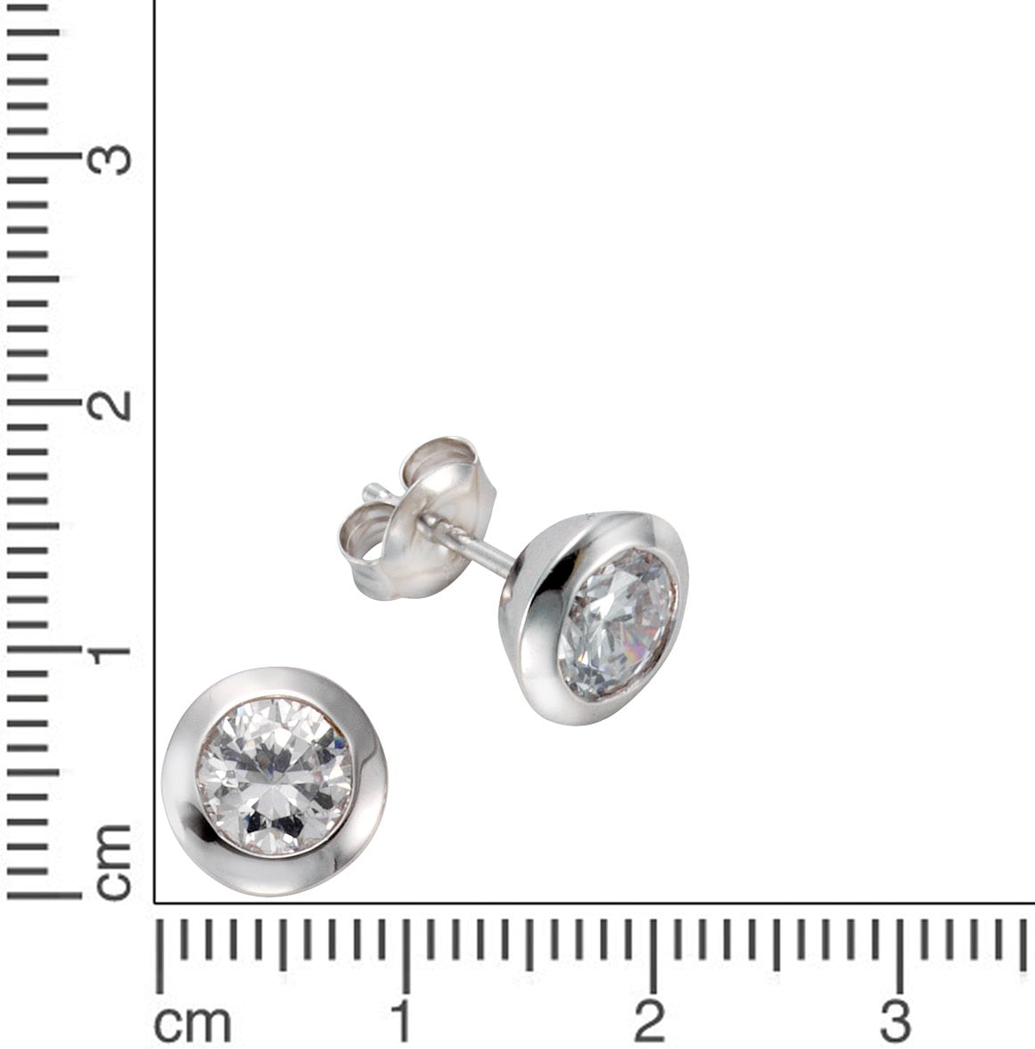 Firetti Paar Ohrstecker »Schmuck Geschenk, Ohrringe Solitär, Silber 925« mit Zirkonia (synth.)