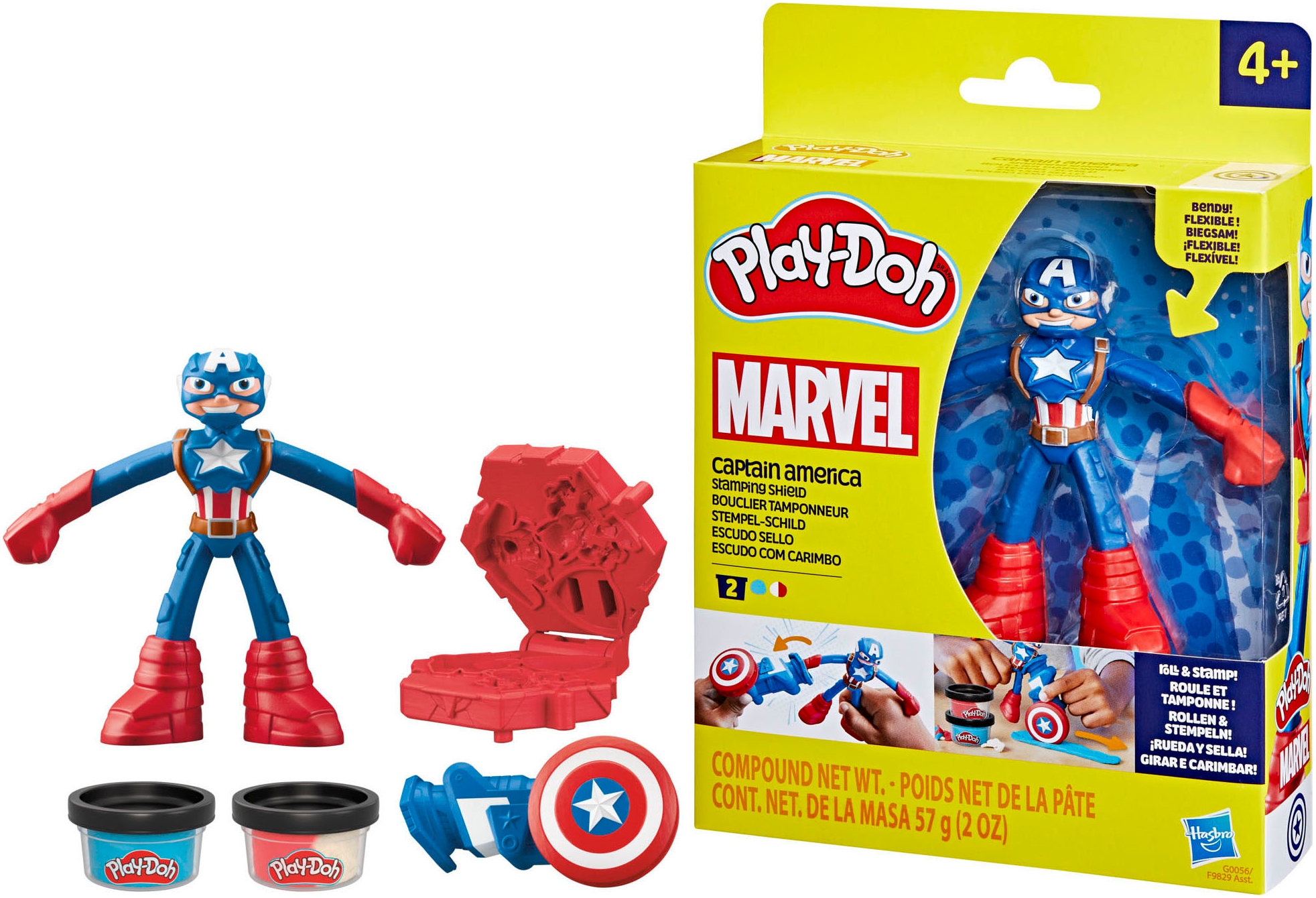 Knete »Play-Doh, Marvel Captain America Stempel-Schild«