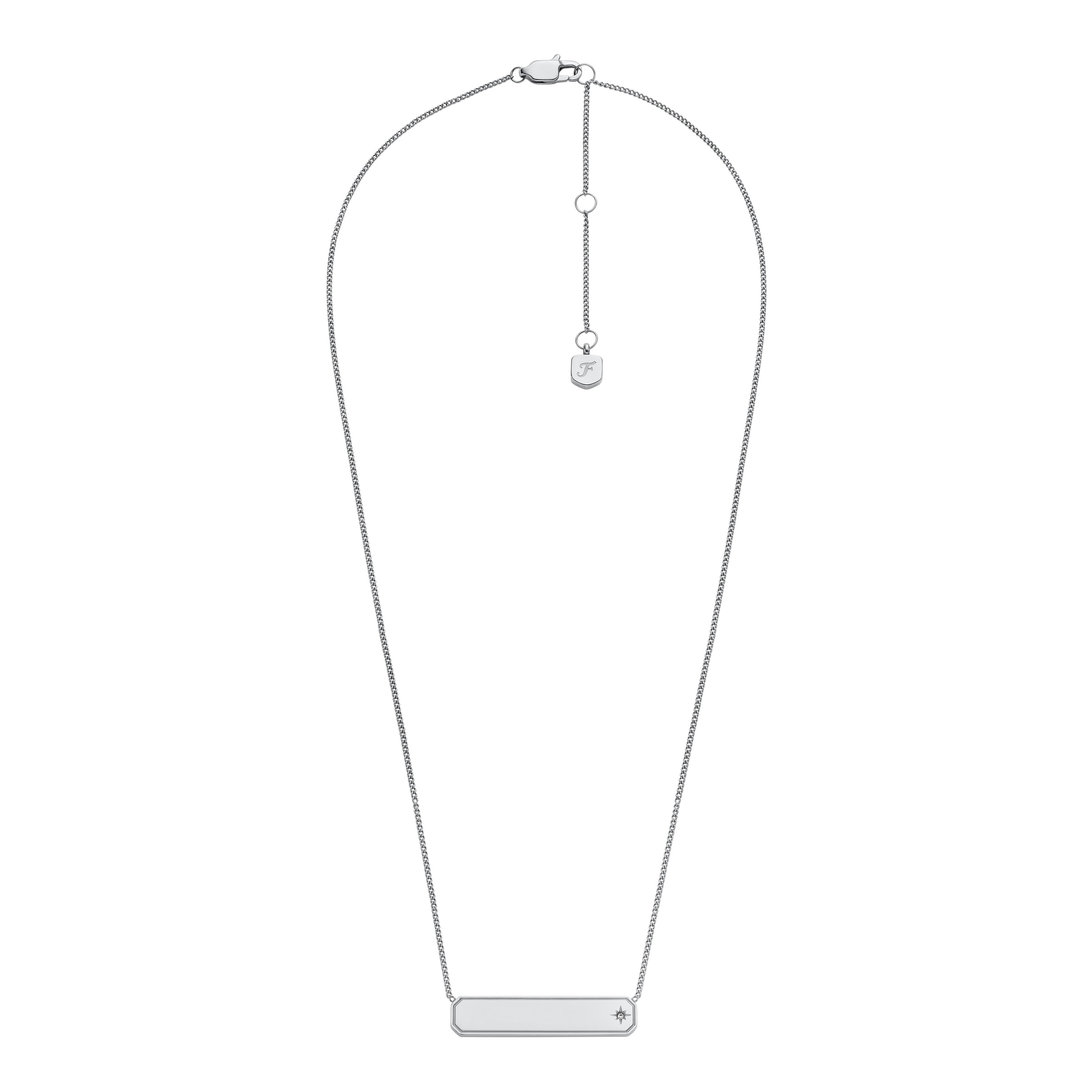 Fossil Kette mit Anhänger »Schmuck Geschenk Edelstahl Halsschmuck SADIE« mit Glasstein