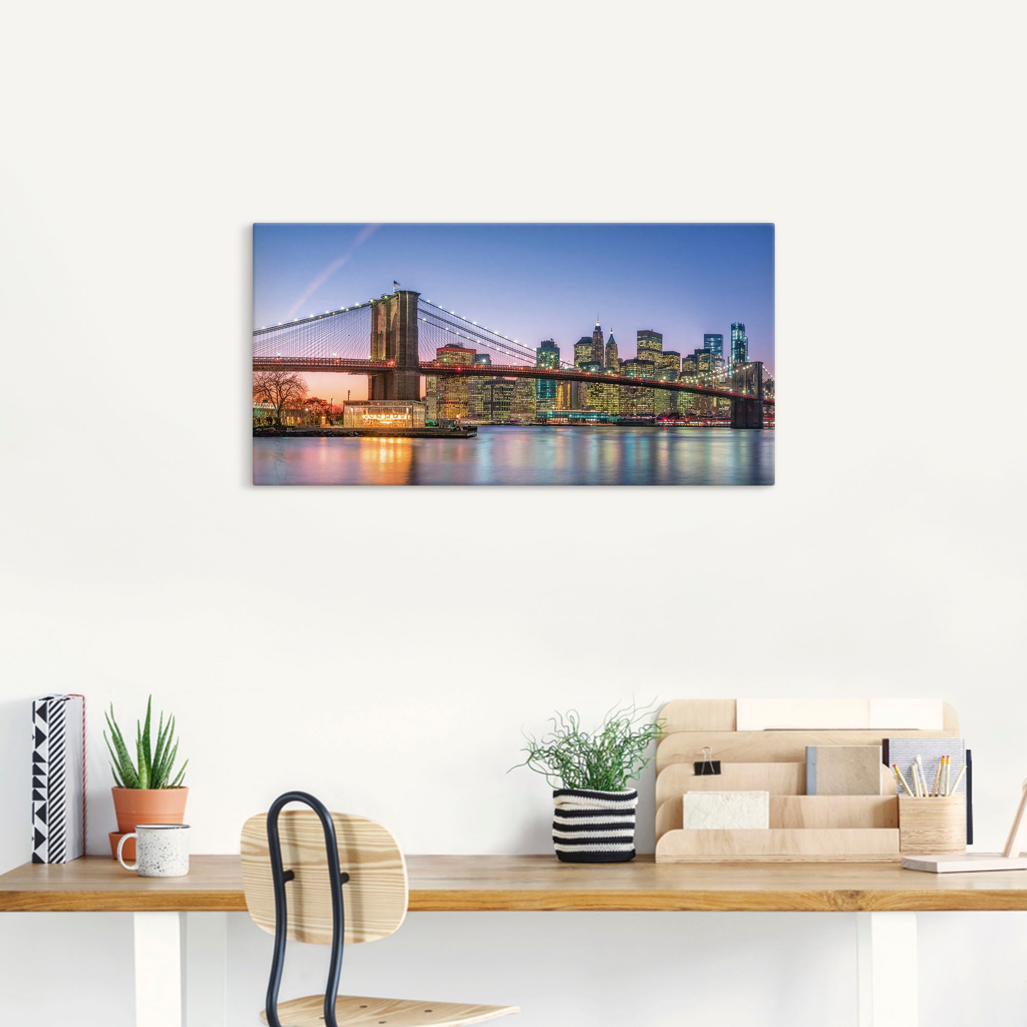 Artland Leinwandbild "Skyline New York City" New York 1 Stk. tlg. auf Holzr günstig online kaufen