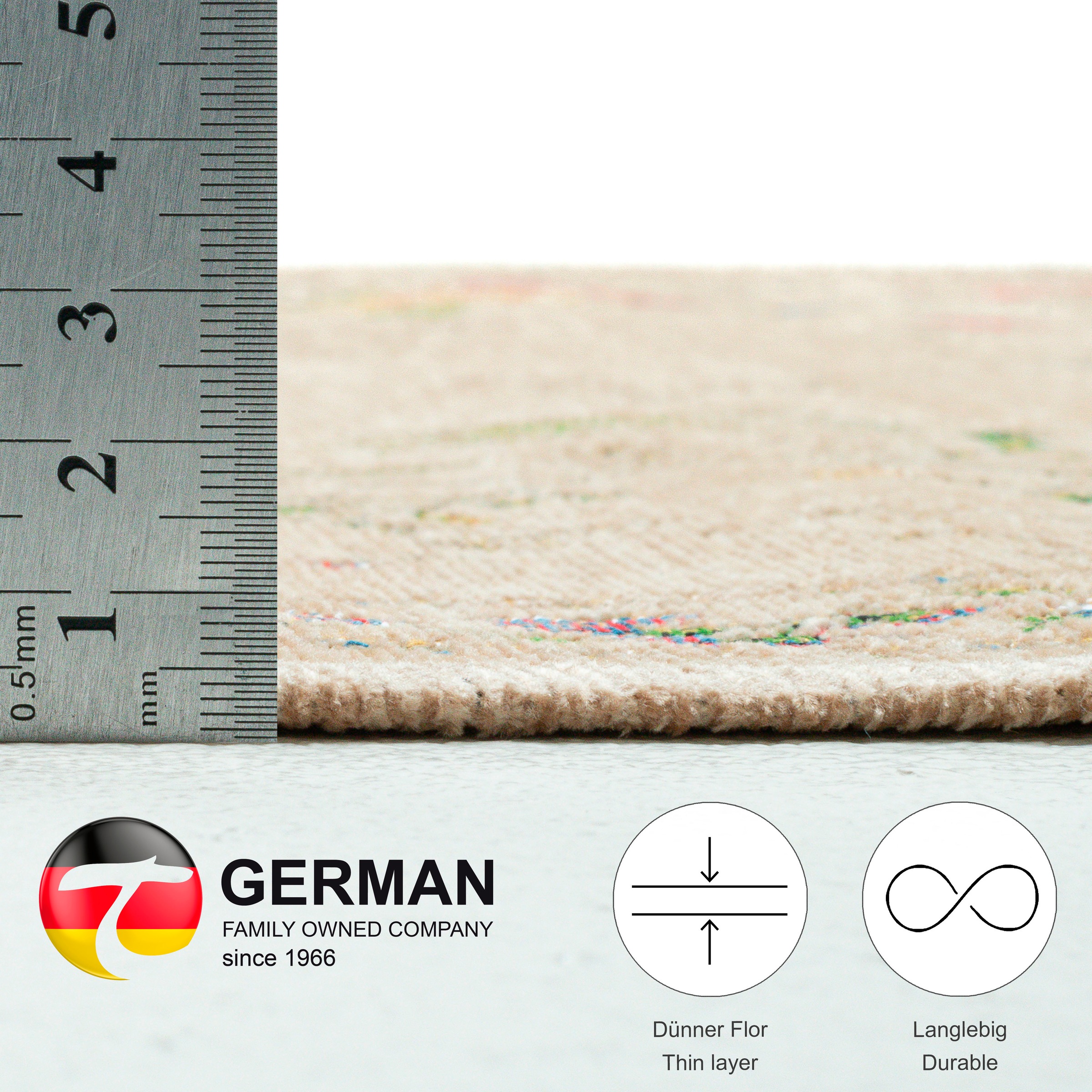 THEKO Flomi Sagrini Flatweave Rug Beige 60x90cm 2