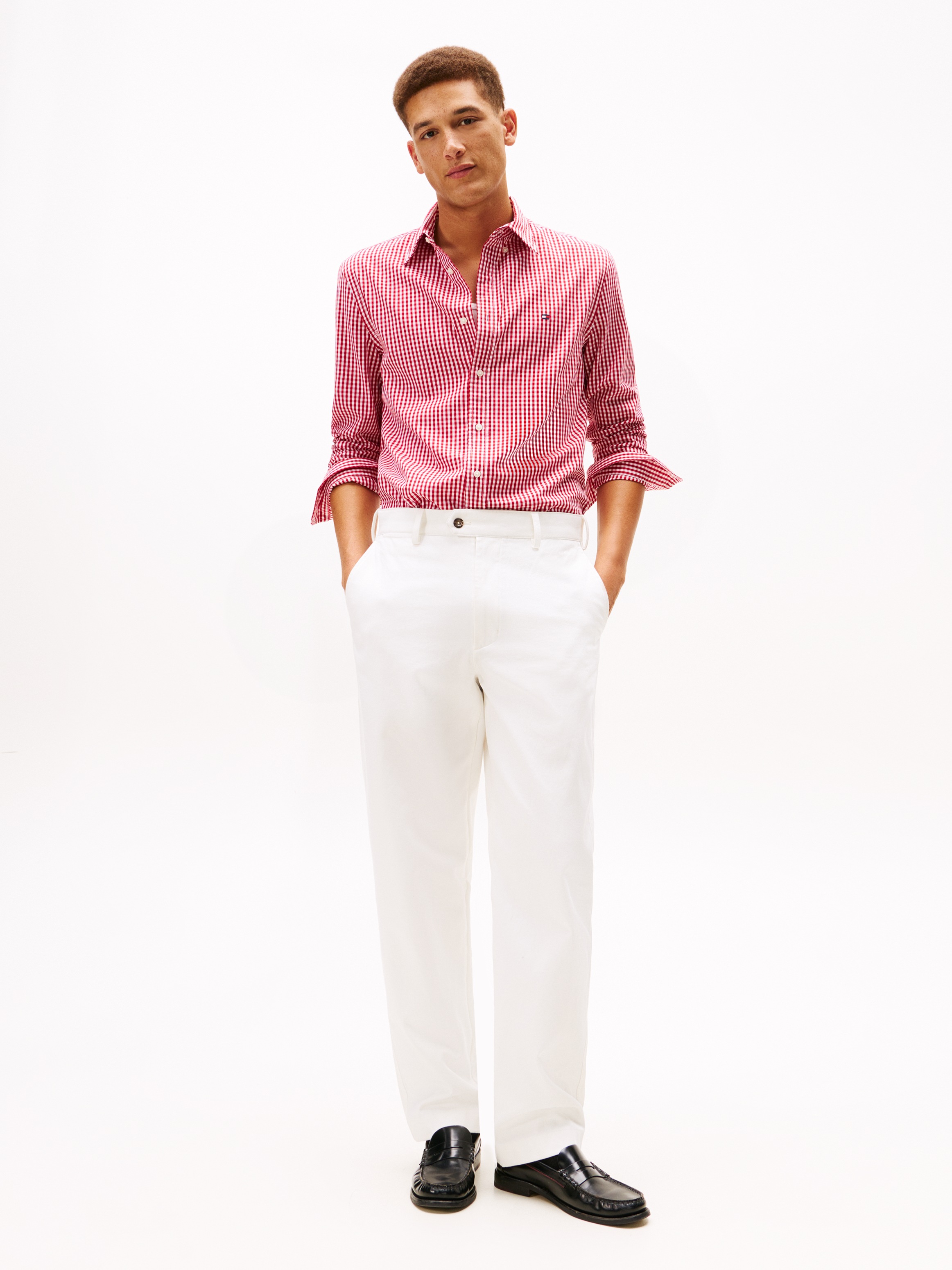 Thumbnail - Tommy Hilfiger Langarmhemd "FLEX POPLIN BIG GINGHAM" regular fit, Button-down-Kragen