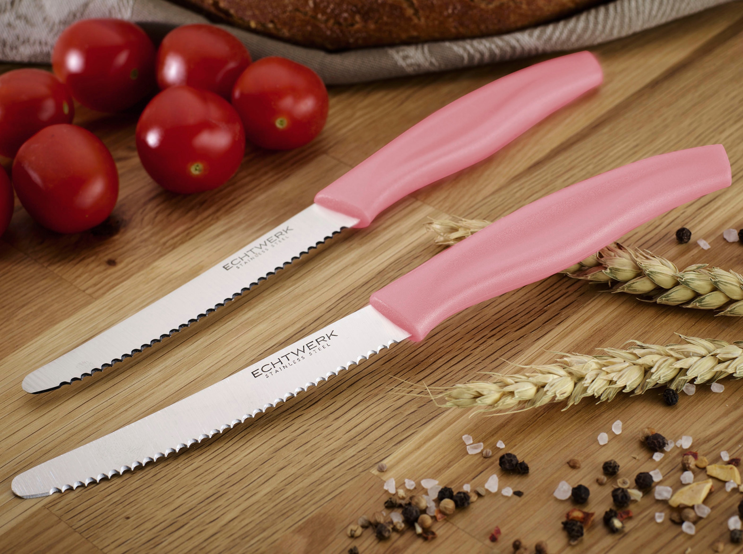 ECHTWERK Besteck-Set »(Brötchenmesser)«, (Set, 2 tlg.), Wellenschliff, ergonomischer Griff aus Kunststoff