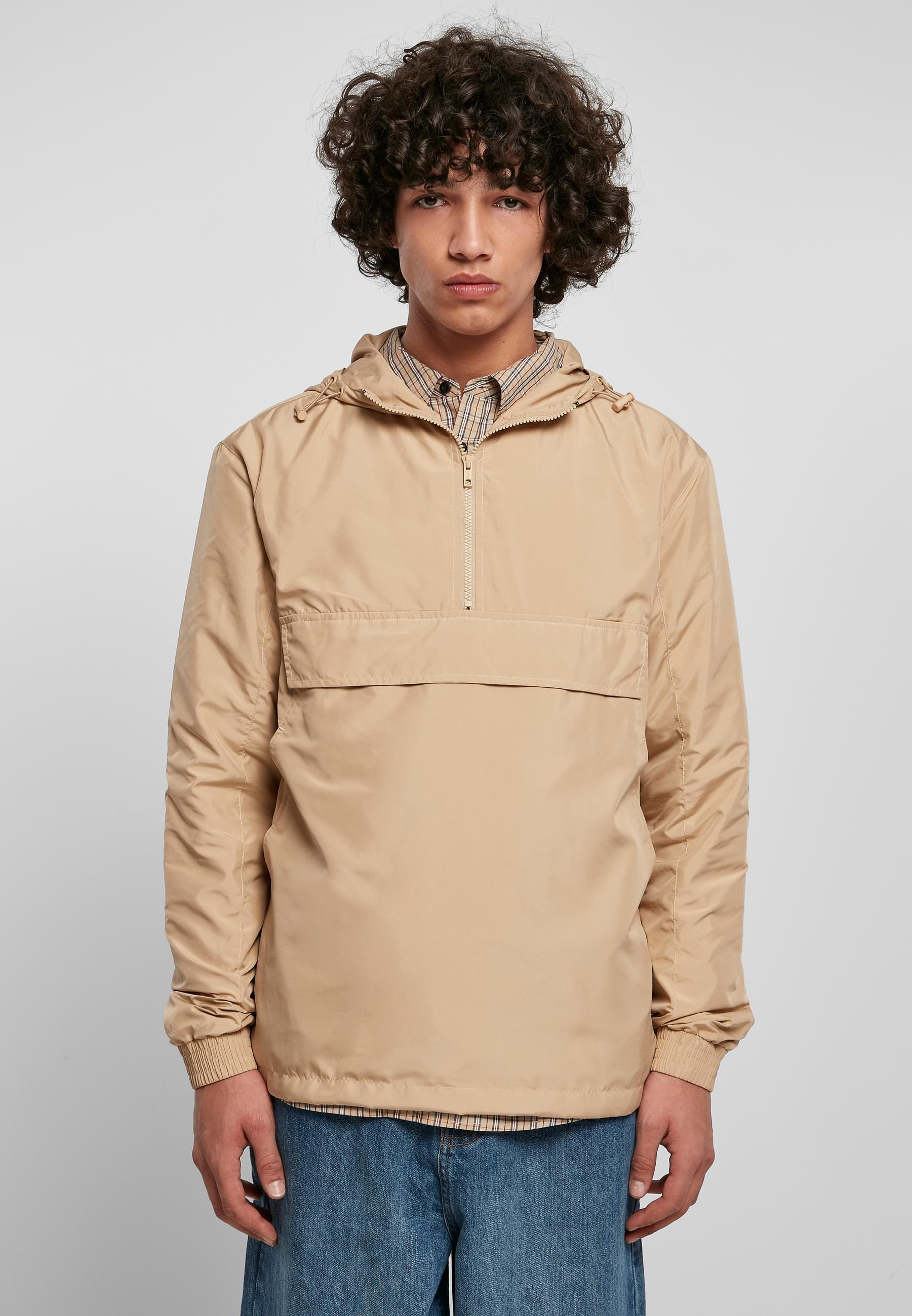 URBAN CLASSICS Anorak »Urban Classics Herren Basic Pull Over Jacket«, (1 St.), mit Kapuze