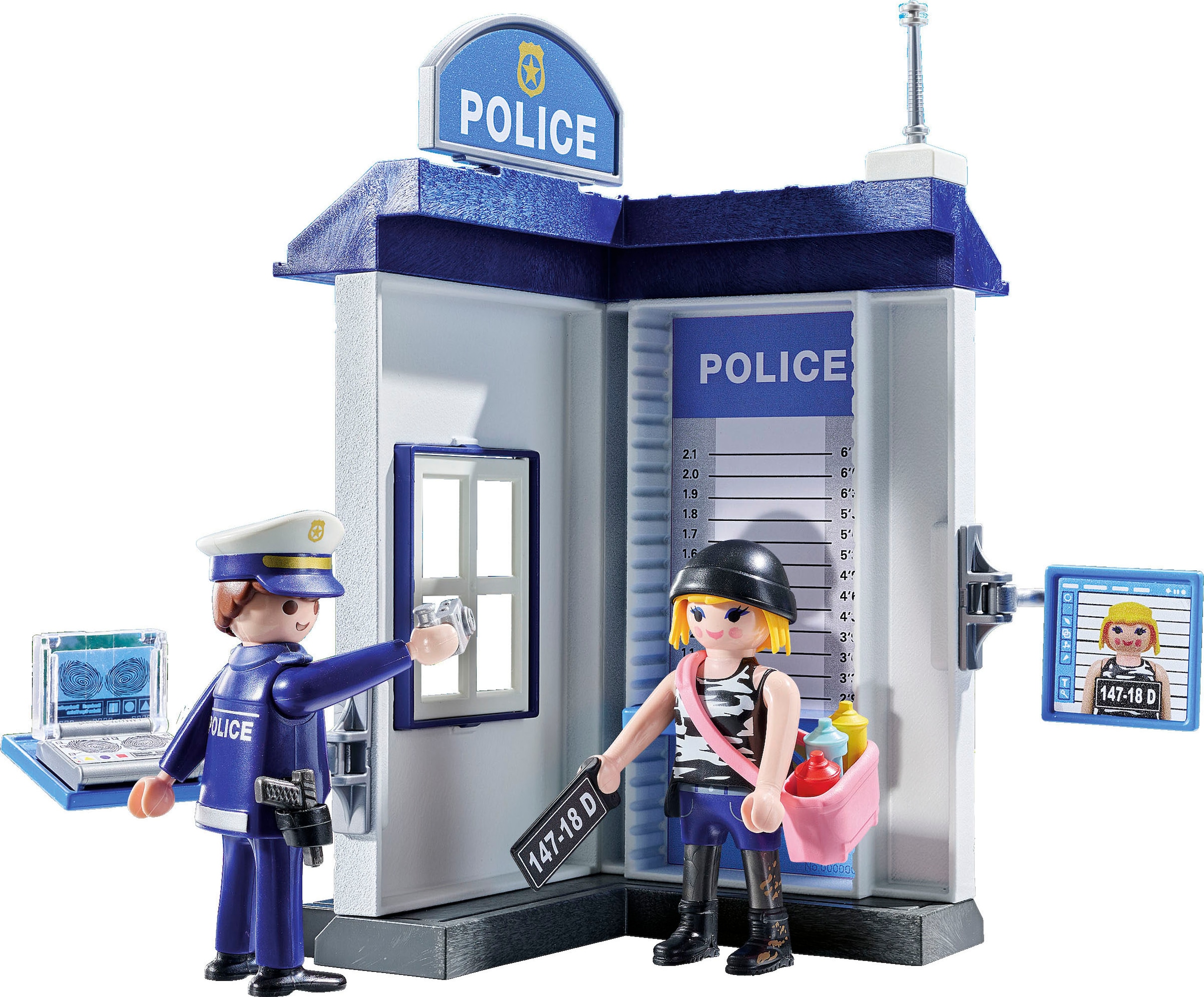 Playmobil® Konstruktions-Spielset »Polizei Ermittlungszimmer (71733), Playmobil Action Heroes«, (38 St.), Made in Europe