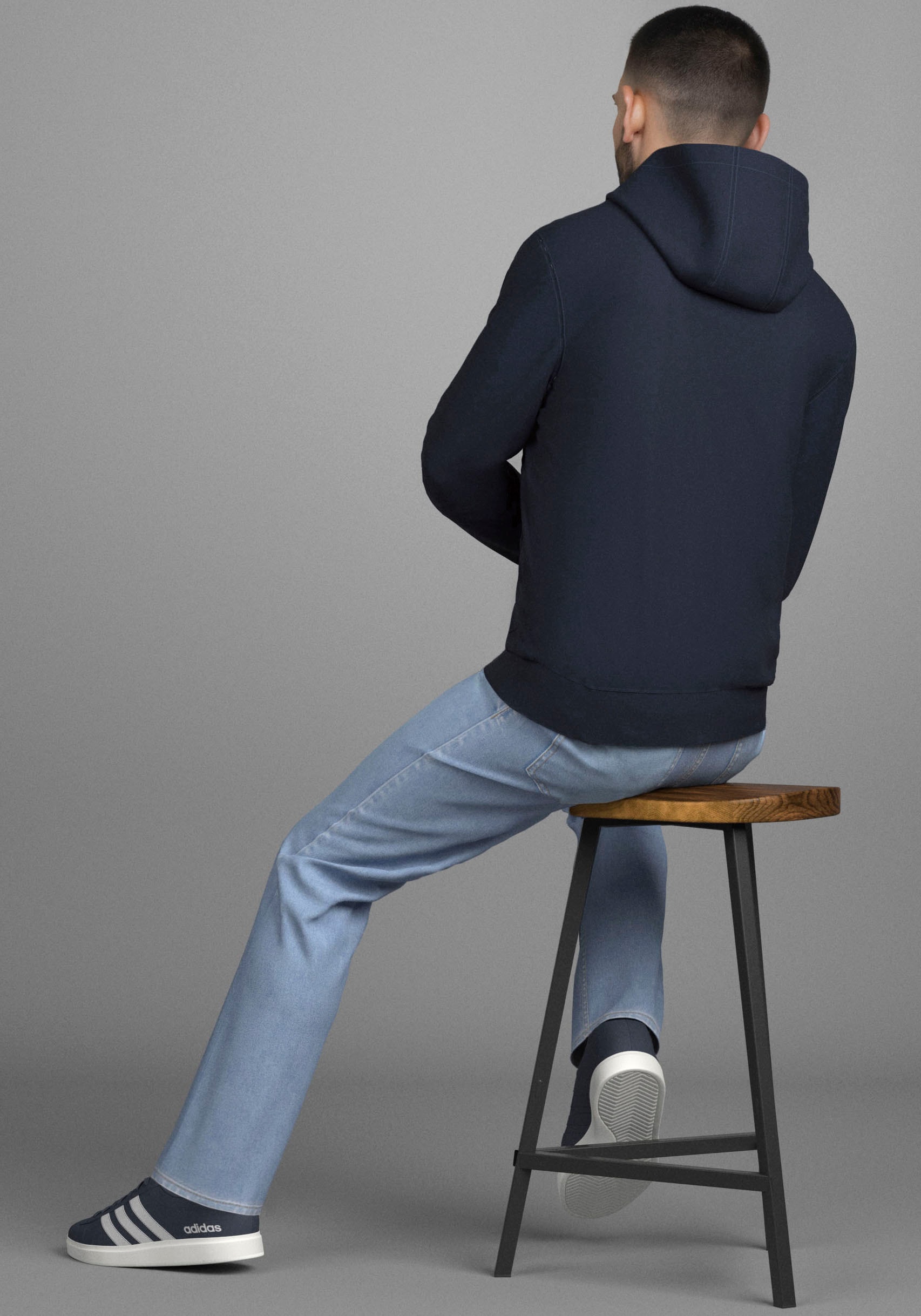 DELMAO Kapuzensweatshirt , Langarm, lockere Passform, mit Print, mit Kapuze
