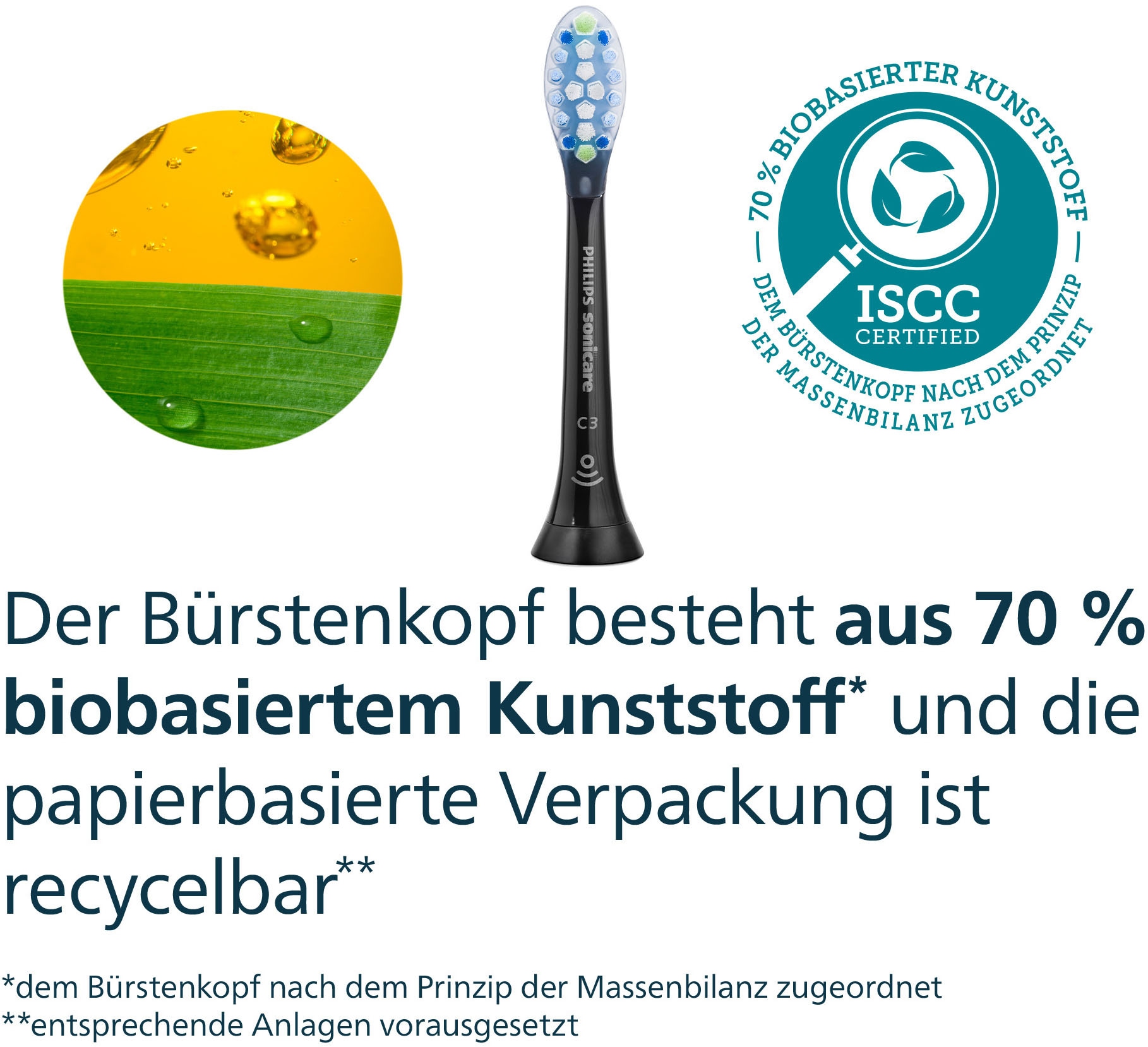 Philips Sonicare Aufsteckbürsten »C3 Premium Plaque Defence«, für extra gründliche Plaque-Entfernung, für jedes Sonicare Handstück