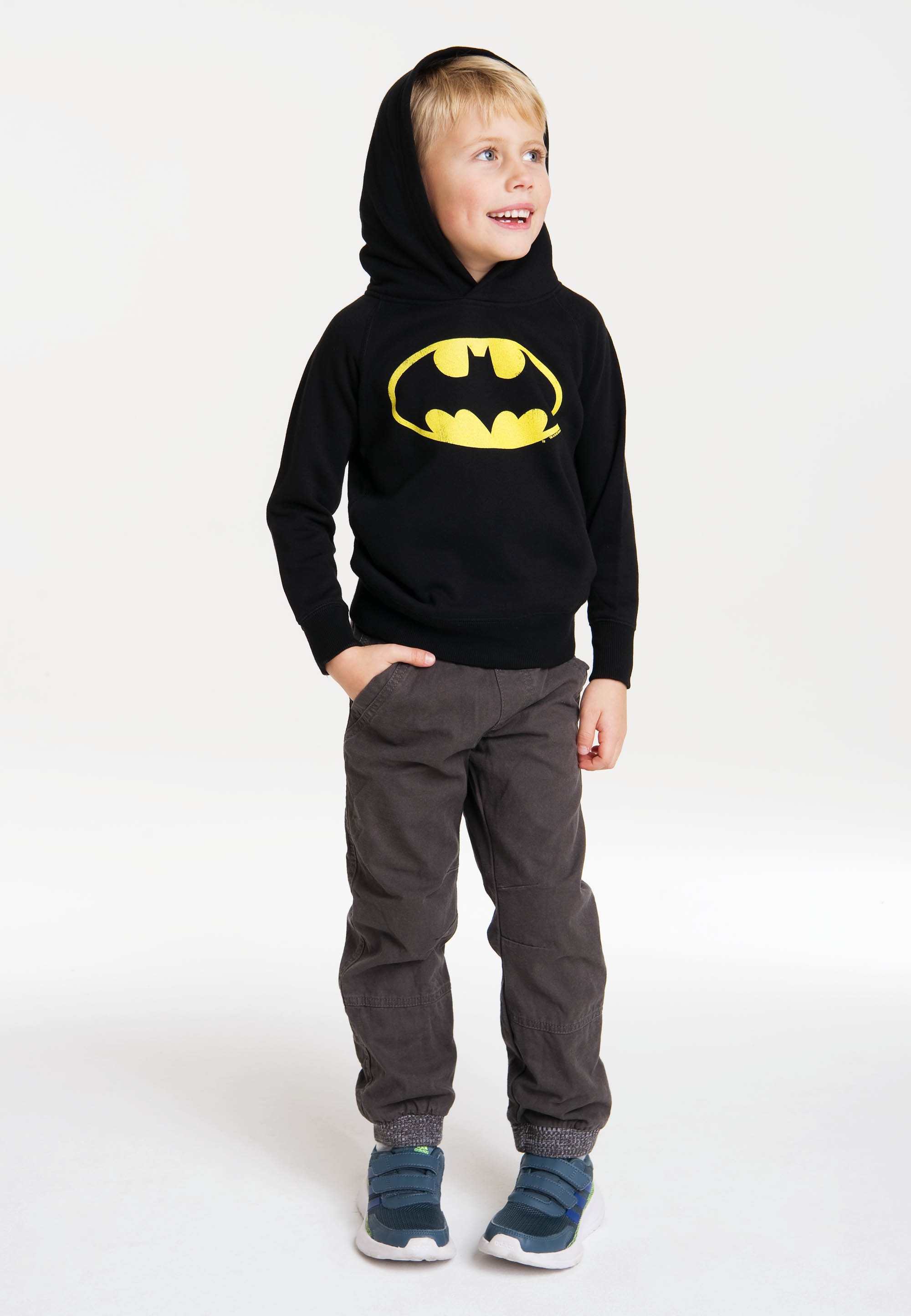 LOGOSHIRT Kapuzensweatshirt »DC - | ▷ Logo«, Batman-Logo Batman für mit BAUR