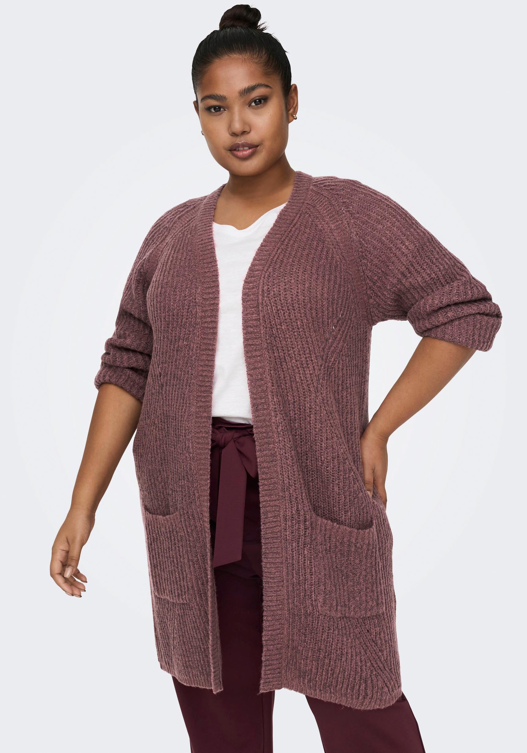 ONLY CARMAKOMA Cardigan »CARBERNIE L/S CARDIGAN ESS KNT« mit Eingrifftaschen