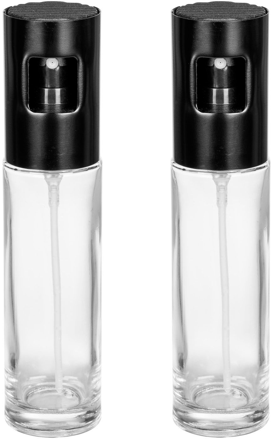 WENKO Ölspender "Modell Nevo" Sprüher für Öl & Essig, Sprühkopf aus rostfreiem Edelstahl, je 100 ml