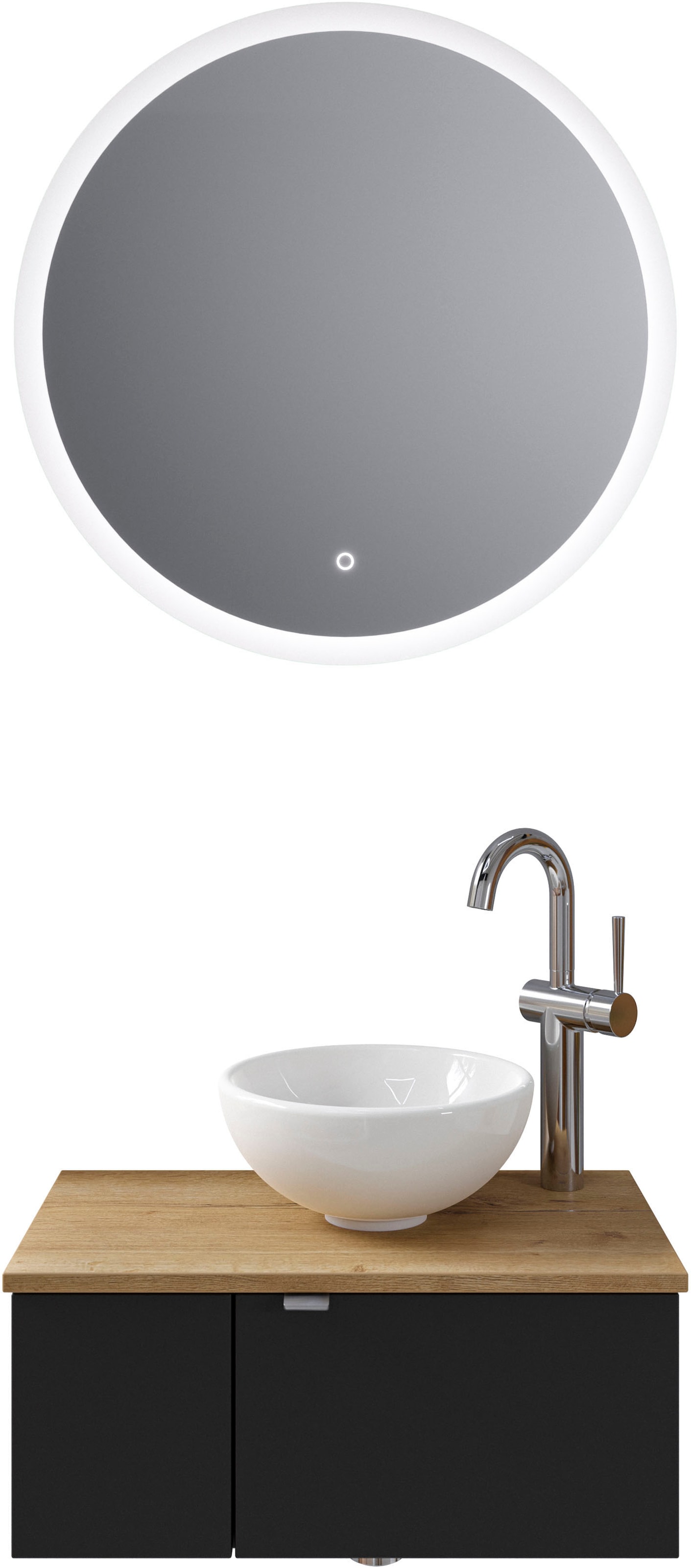 Saphir Badmöbel-Set "Serie 6915" 4 Stk. tlg. Gäste-Bad, 70 cm breit, mit LE günstig online kaufen