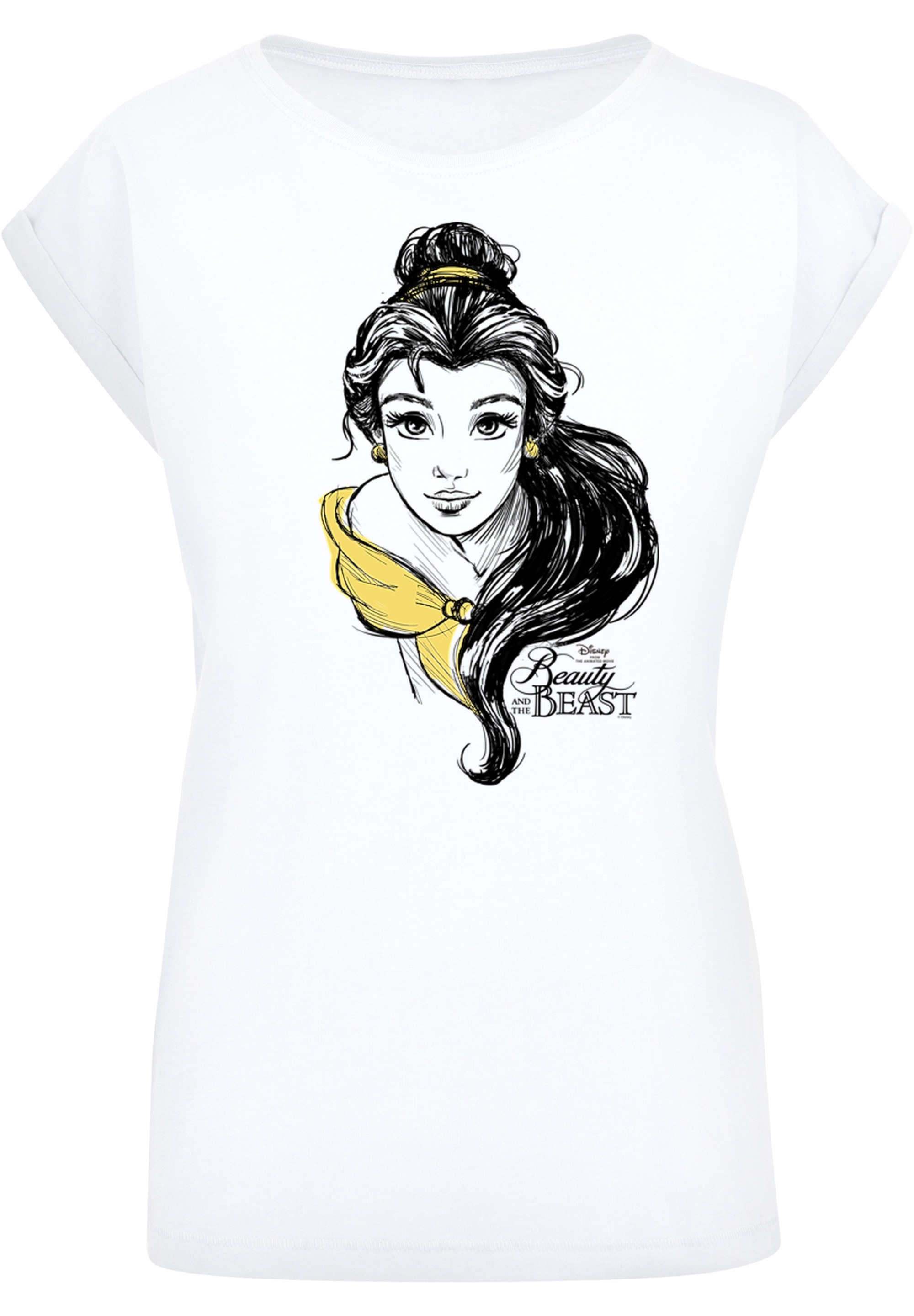 F4NT4STIC T-Shirt »Belle Sketch«, Damen,Premium Merch,Regular-Fit,Kurze Ärmel,Bedruckt