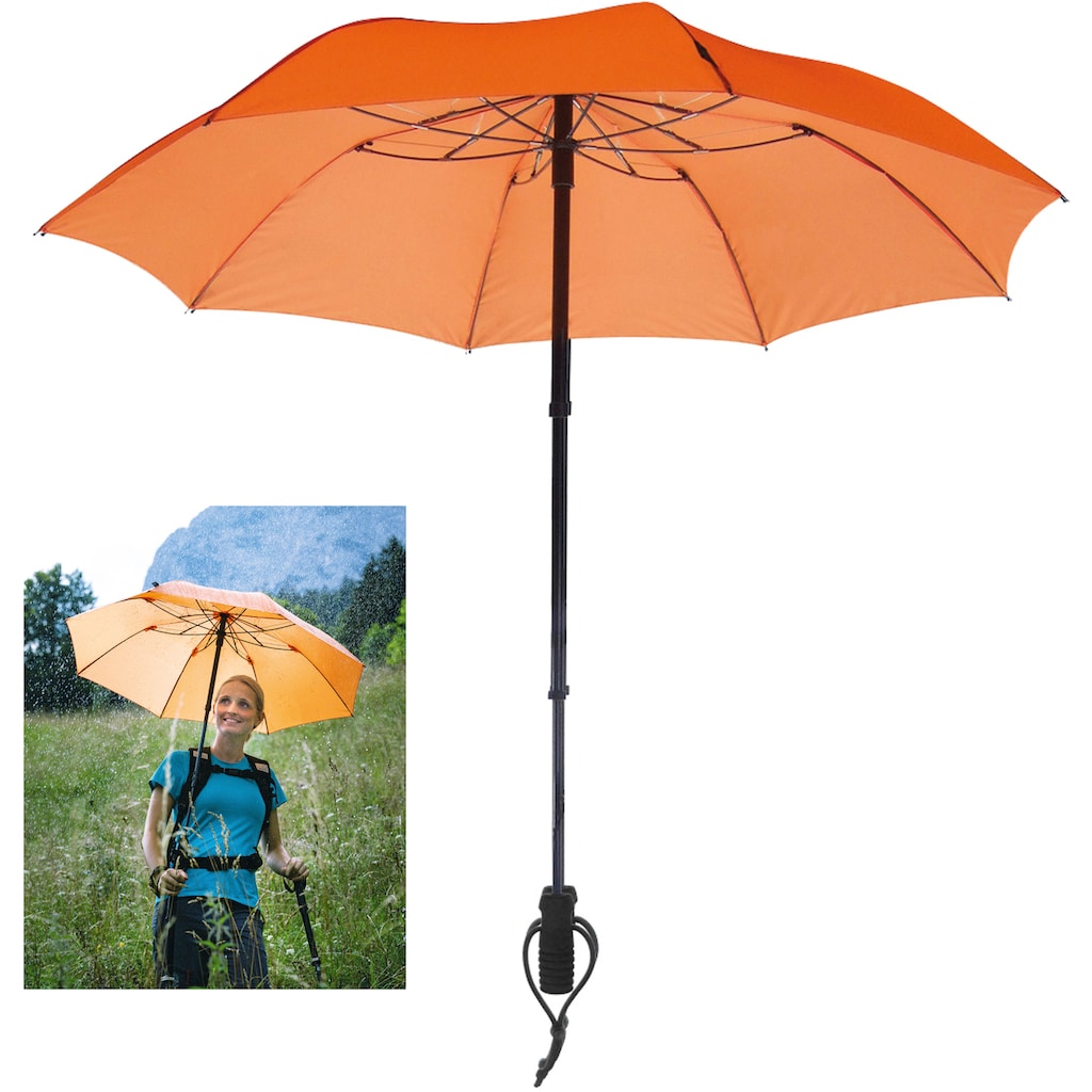 EuroSCHIRM® Taschenregenschirm »teleScope handsfree, orange«