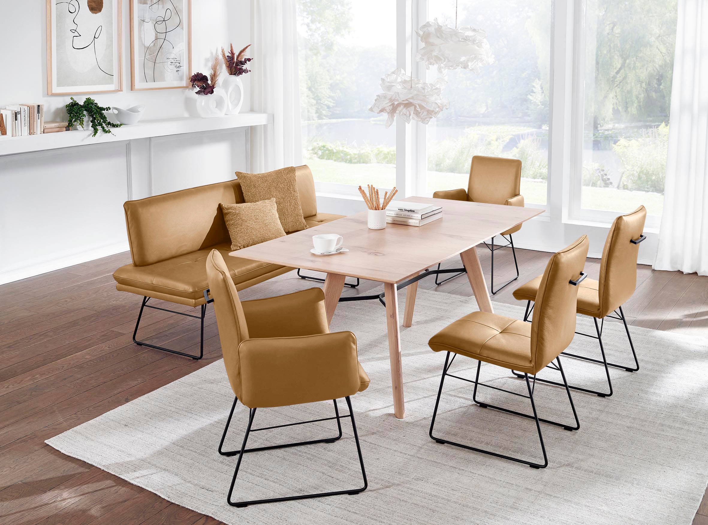 K+W Komfort & Wohnen Essgruppe "Giacomo IV" 6 Stk. tlg. Polsterbank in 2 Gr günstig online kaufen