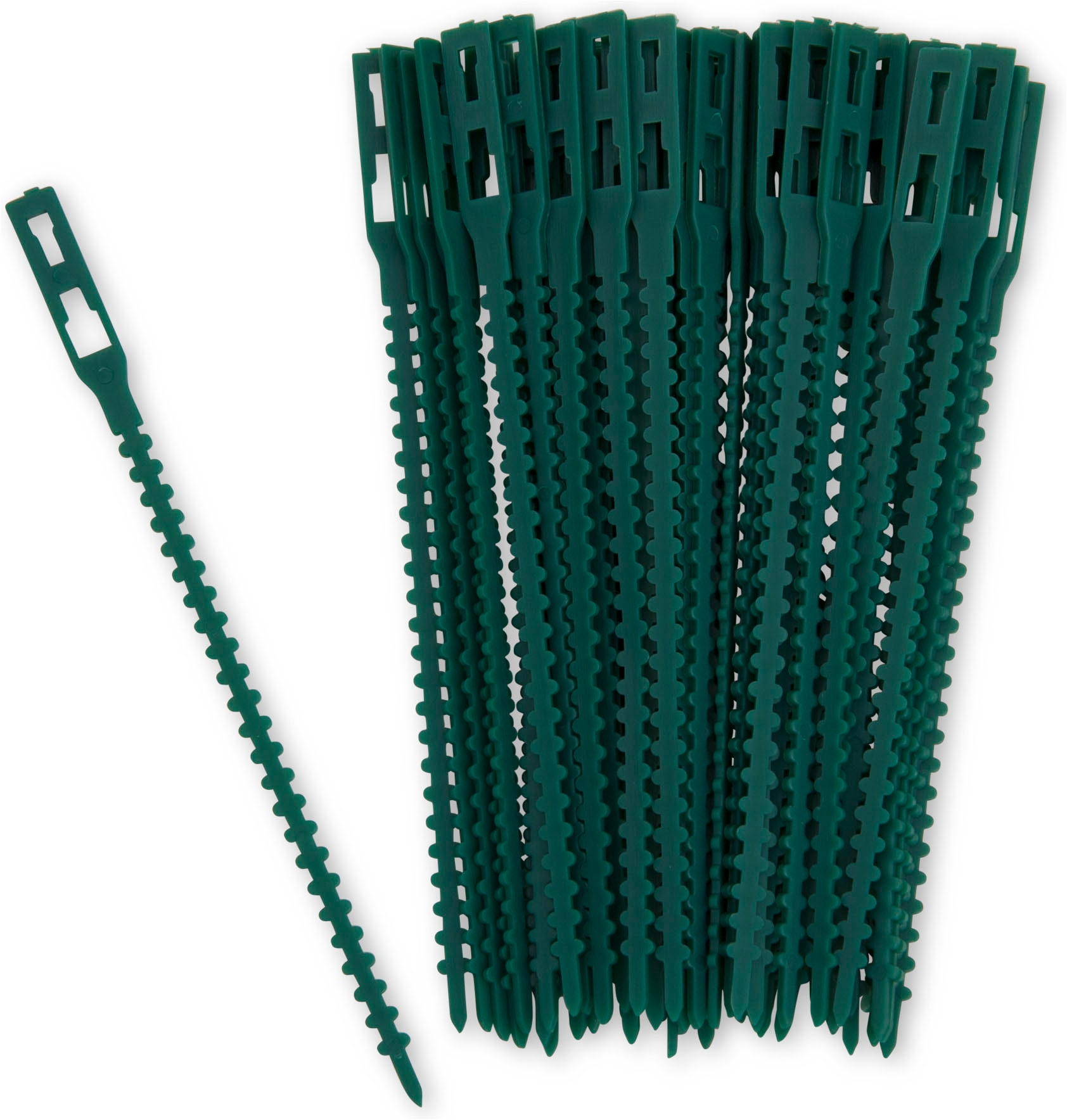 Windhager Rankhilfe "verstellbar, Pflanzenbinder zum befestigen von Ästen, 50 Stk." Pflanzenclips 130 mm, Pflanzenhalter grün