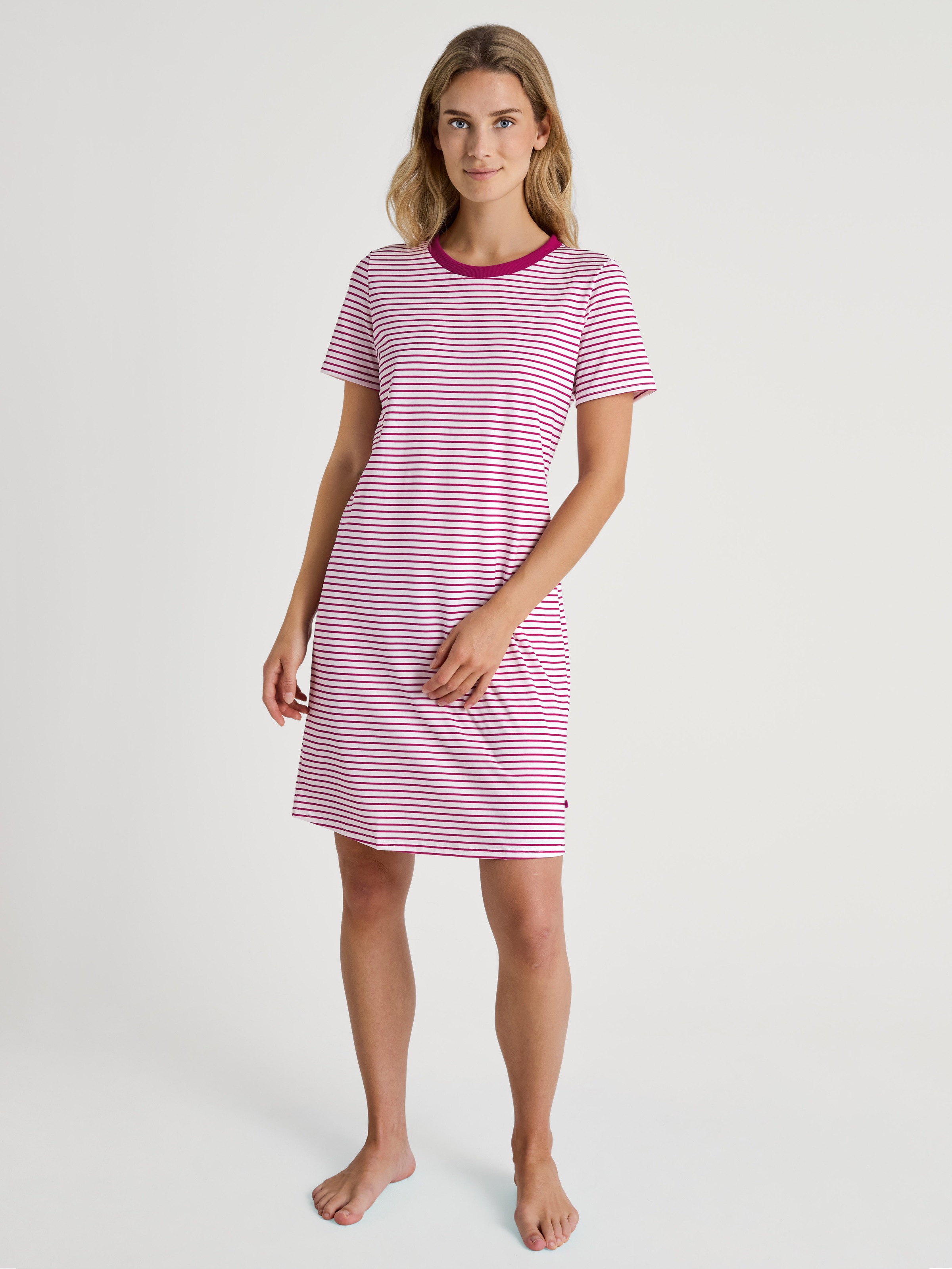 CALIDA Nachthemd, Streifen, Pure Cotton, Kurzarm, bequem, Single Jersey Qua günstig online kaufen