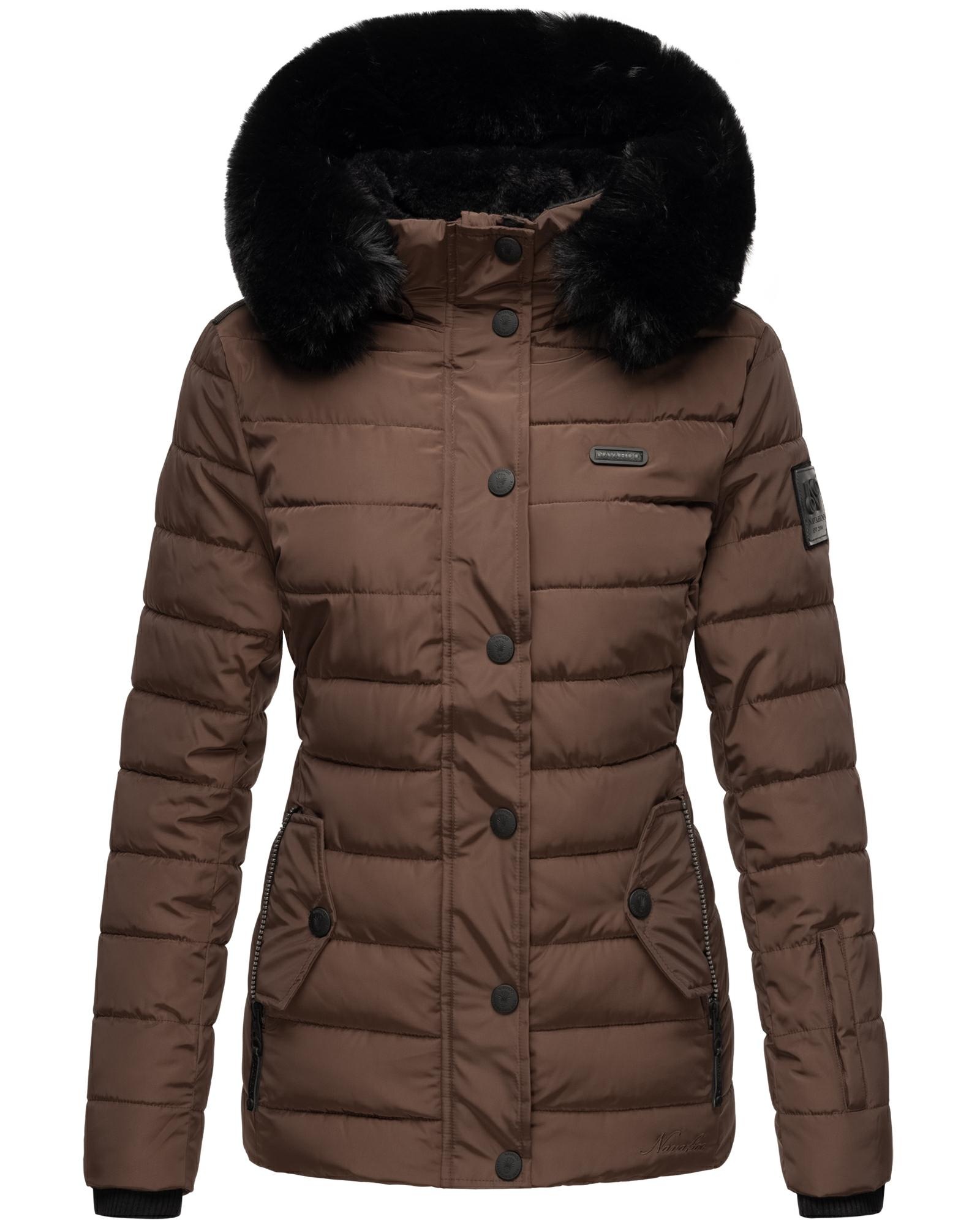 Navahoo Steppjacke »Milianaa«, mit Kapuze, Edle Winterjacke mit weicher Kunstfell-Kapuze
