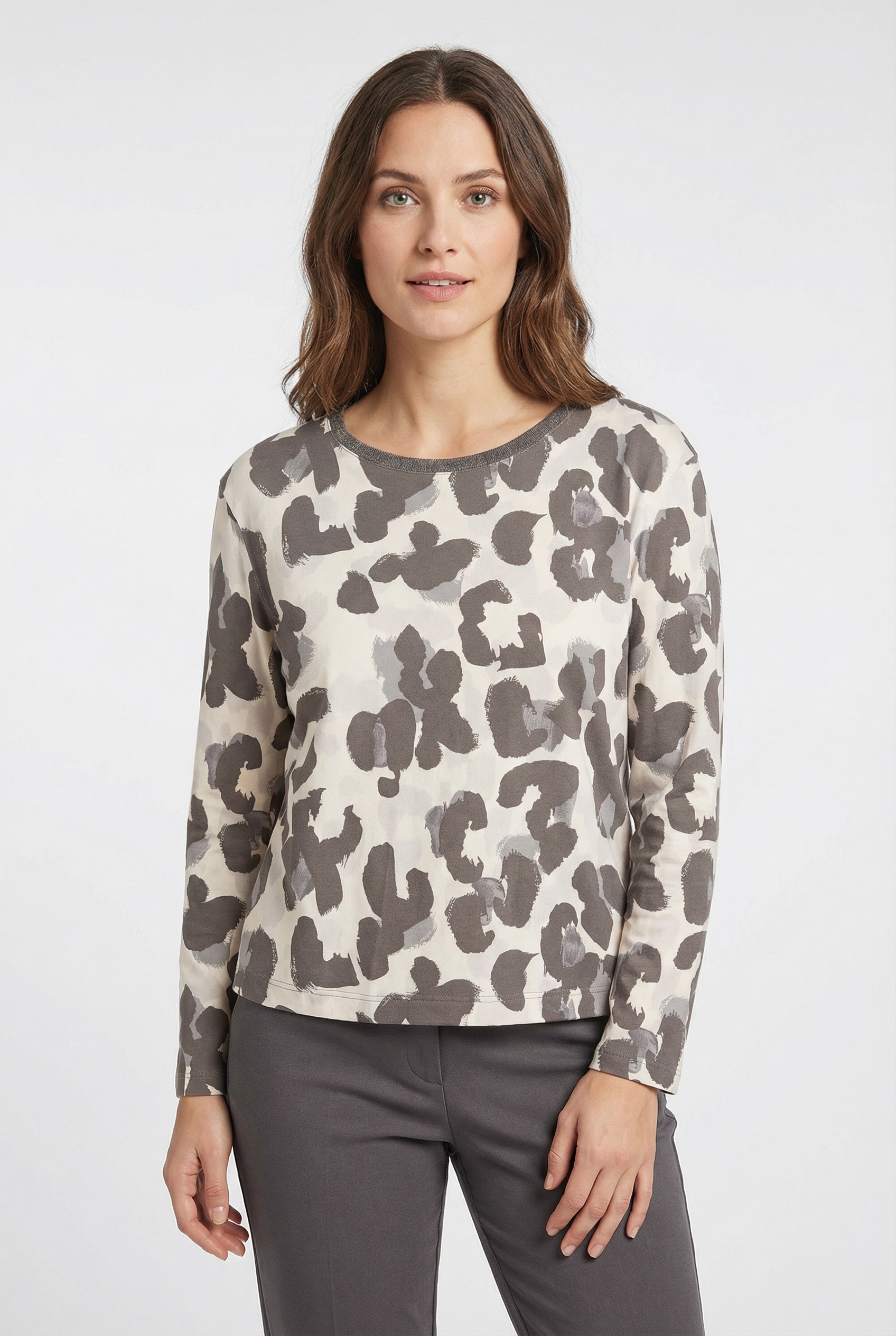 Rabe Langarmshirt mit Allover-Print günstig online kaufen