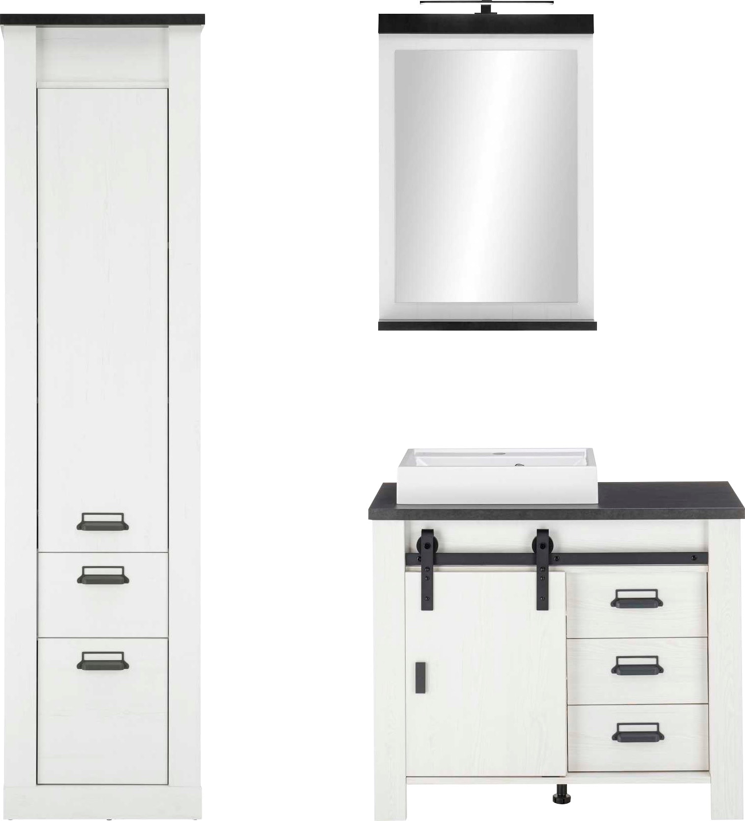 Home affaire Badmöbel-Set "SHERWOOD, Bad im modernen Design, 3-teiliges Bad günstig online kaufen