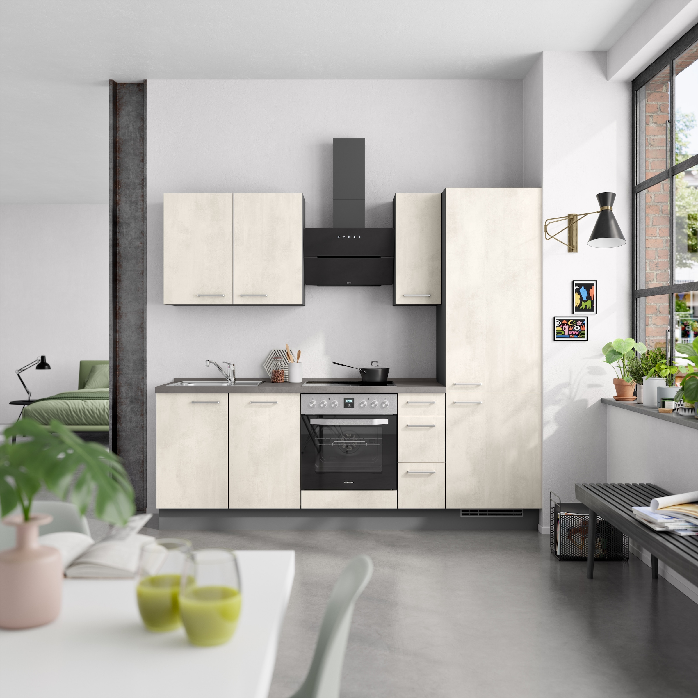 nobilia® Küchenzeile »"Riva II"«, vormontiert, Ausrichtung wählbar, Breite 240 cm, wahlw. mit E-Geräten