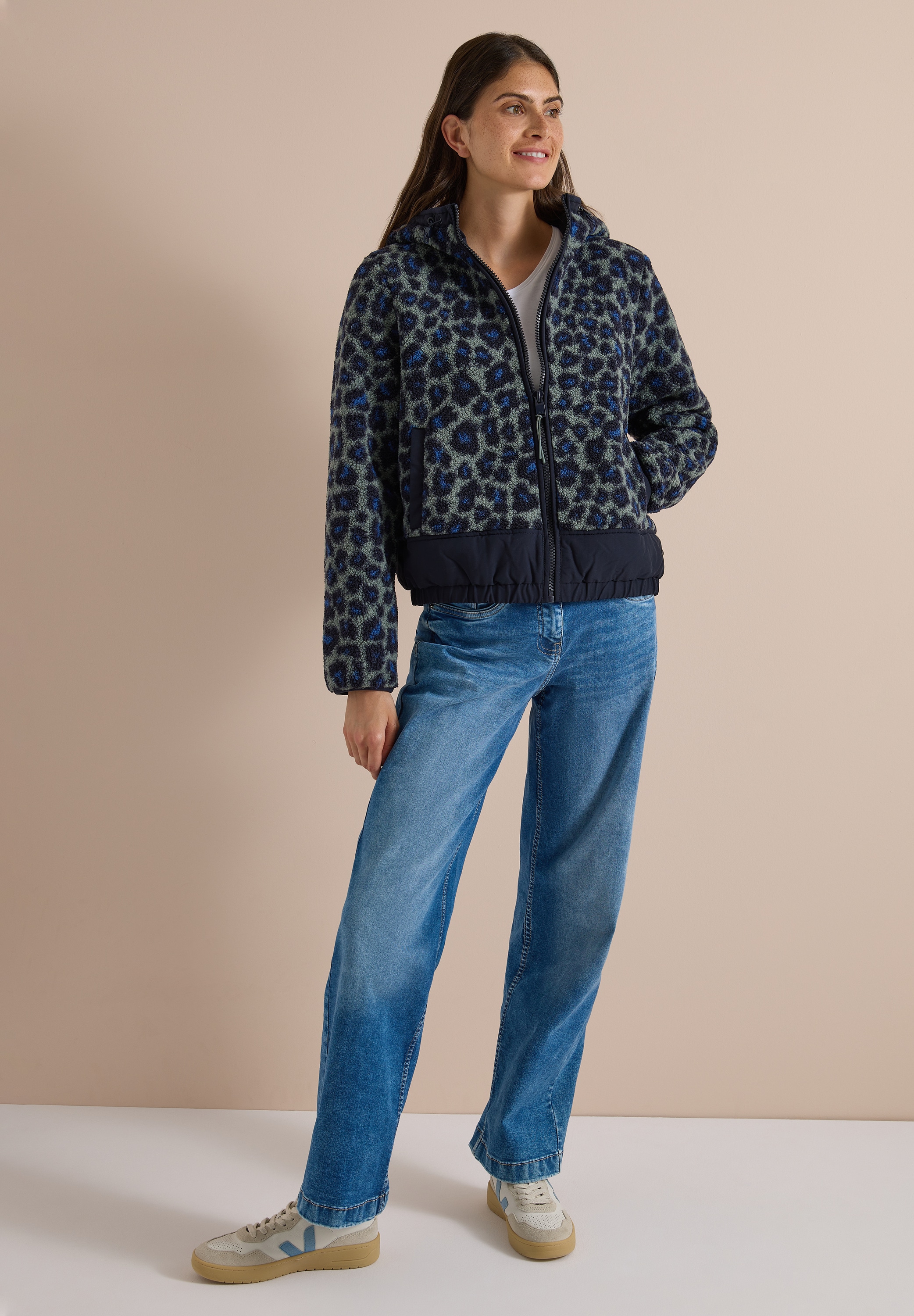 Cecil Fellimitatjacke mit Kapuze mit Teddy-Futter und Teddy-Kapuze