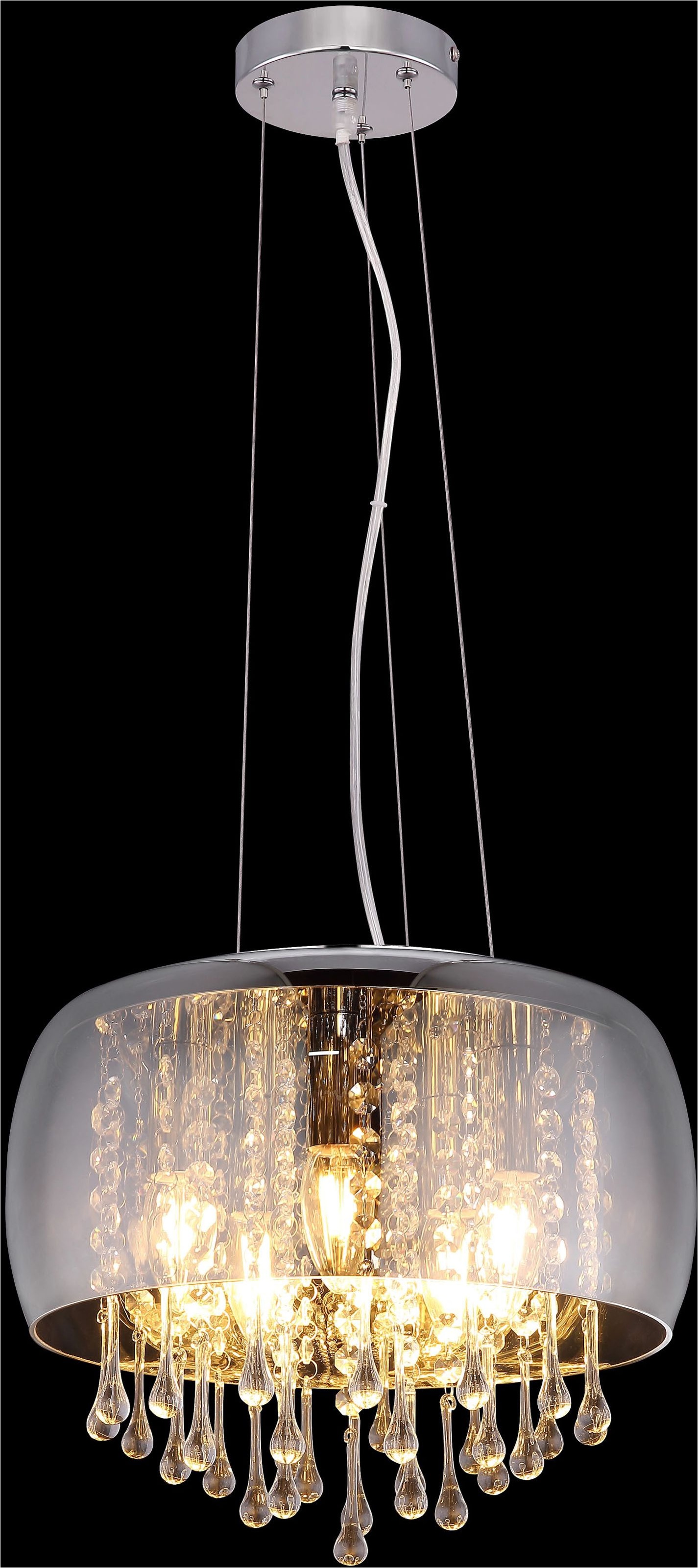 GLOBO LIGHTING Pendelleuchte »KALLA«, Leuchtmittel E14 | ohne Leuchtmittel, Kristalle, Hängeleuchte, Hängeleuchte, Wohnzimmer, Esstisch