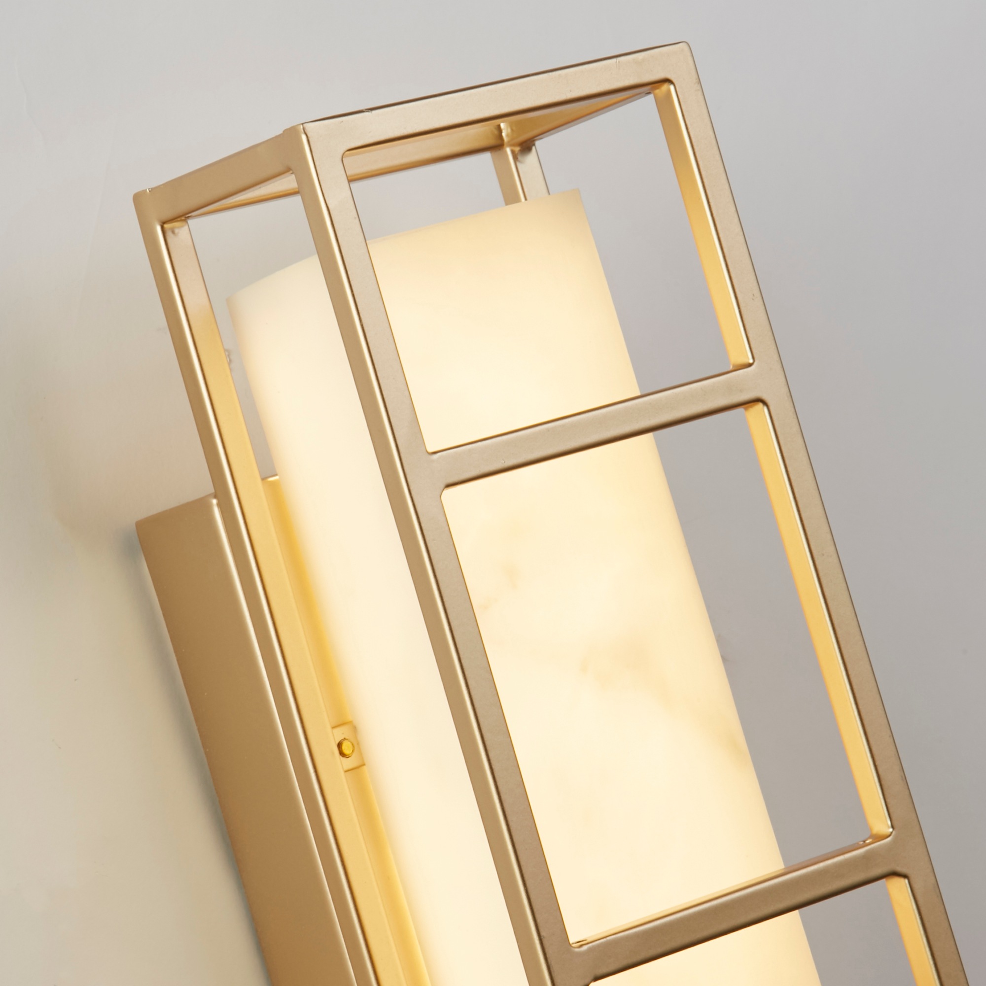 Searchlight Wandleuchte »Mirage LED Wall Light, Matt Gold & Marbleised Resin« LED-Modul 1 Stk. Warmweiß