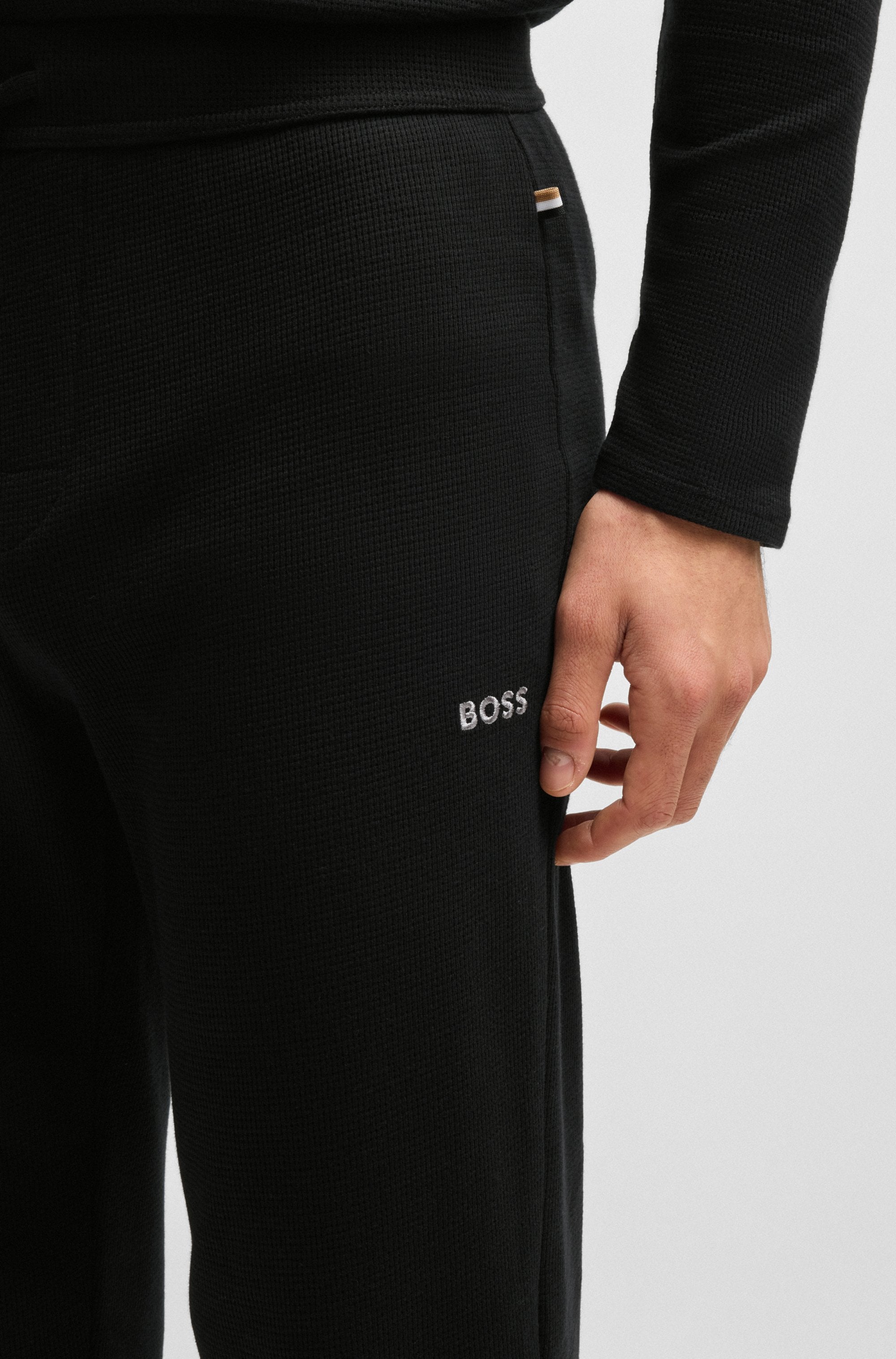 BOSS Pyjamahose »Waffle Pants Cuf«