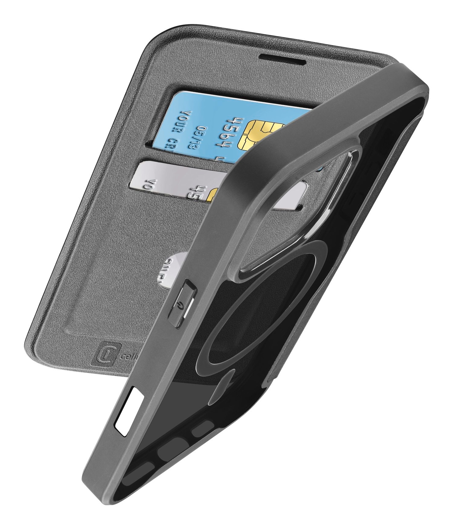 Cellularline Flip Case »Book Case Daily MAG für Apple iPhone 16 Pro«, Bookcover, Schutzhülle, Handyschutzhülle, Case, Schutzcase, stoßfest