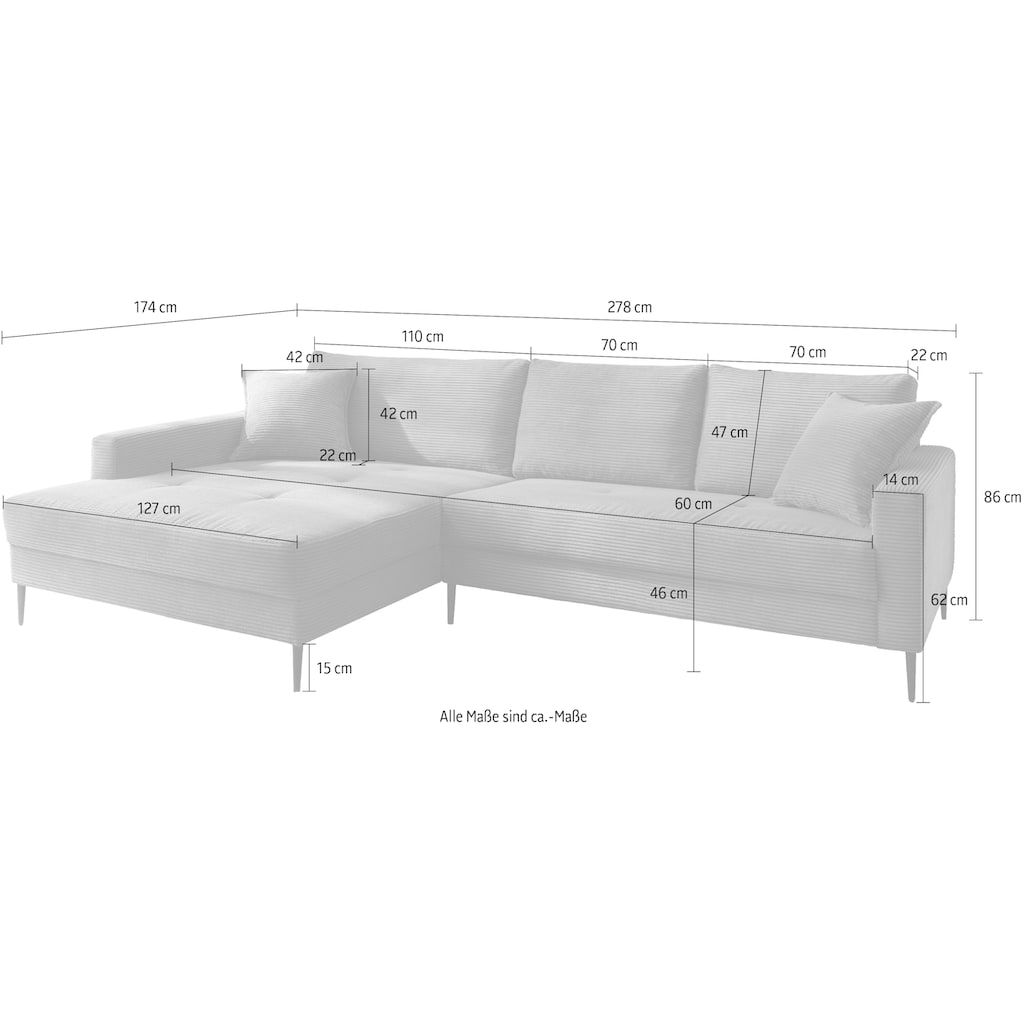 Trends by HG Ecksofa »SUMMER L-Form«