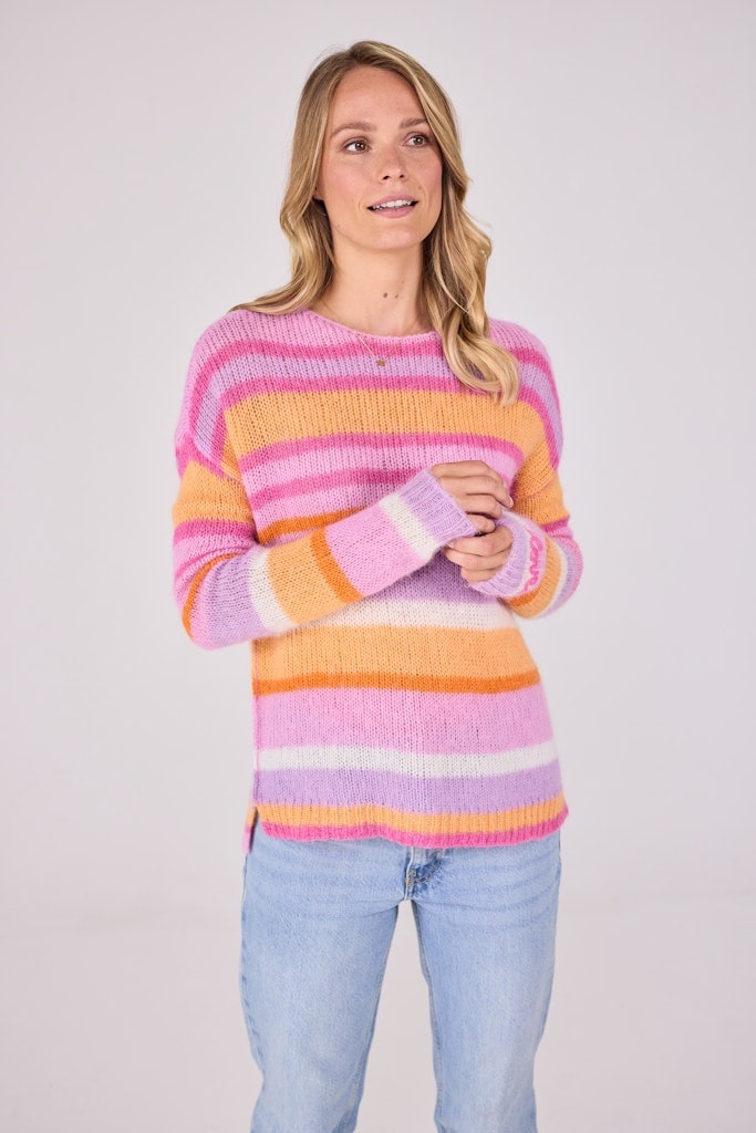 Lieblingsstück Strickpullover "AnnikaL", mit Multiringel & Stickerei auf de günstig online kaufen