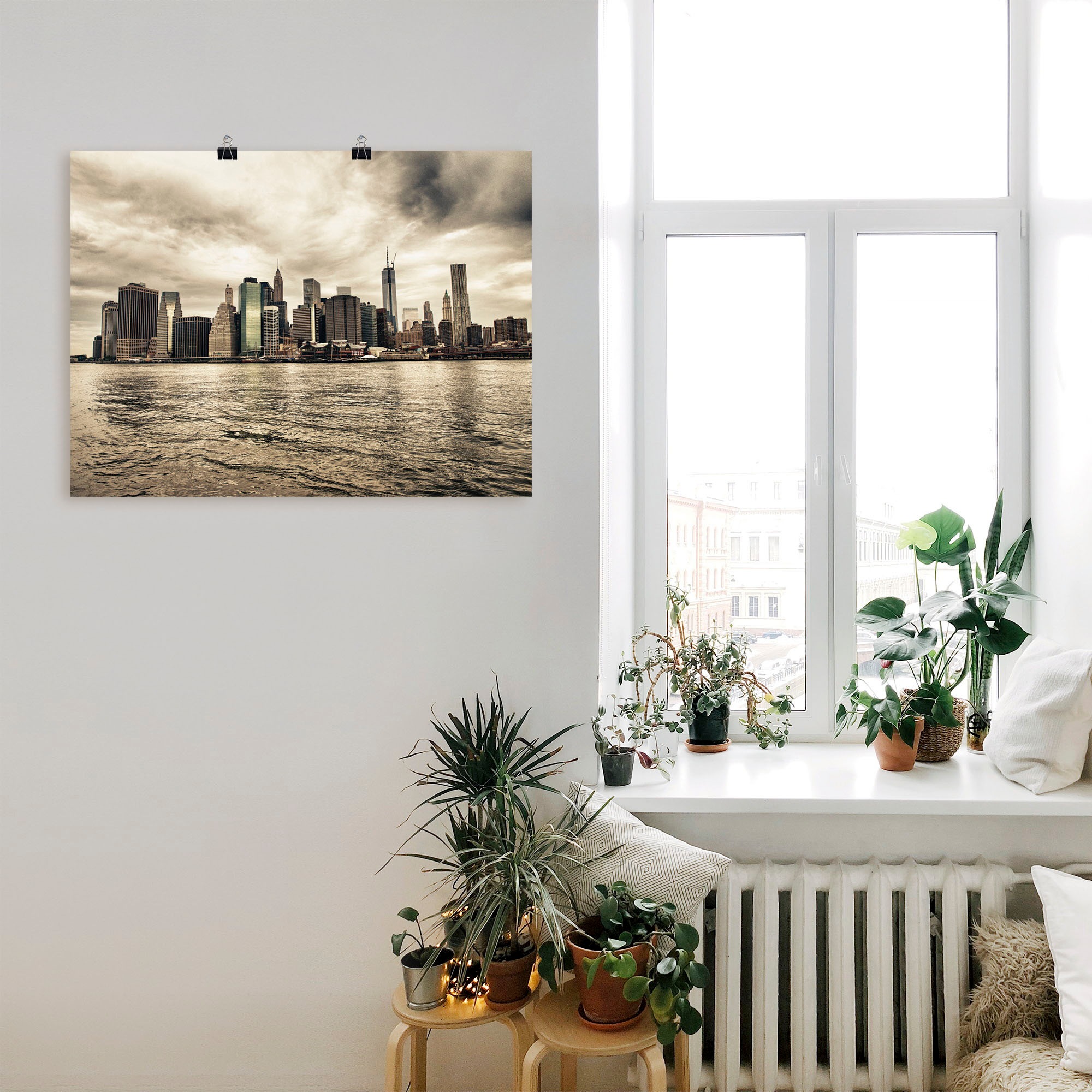 Artland Wandbild "Lower Manhattan Skyline", Amerika, (1 St.), als Leinwandb günstig online kaufen