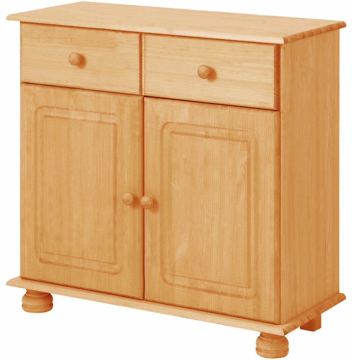 Home affaire Sideboard »Mette«, Kommode mit gefrästen, kugelförmigen Füßen, Breite 80 cm