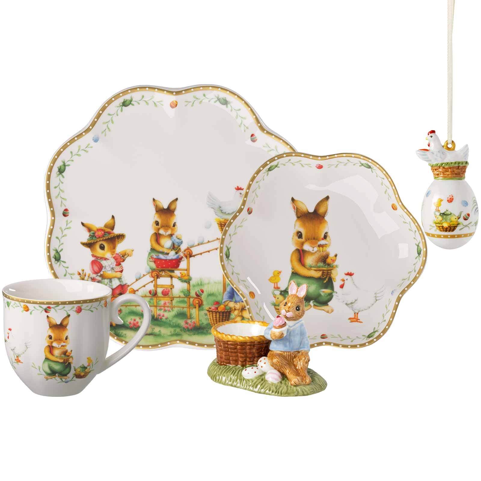 Villeroy & Boch Geschirr-Set "Jahres-Set Easter Edition 5er Set bunt" Handwäsche wird empfohlen