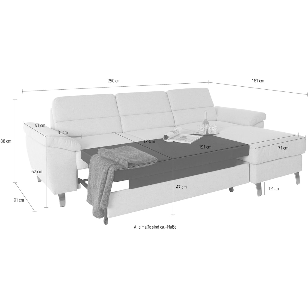 sit&more Ecksofa »Sorano L-Form«